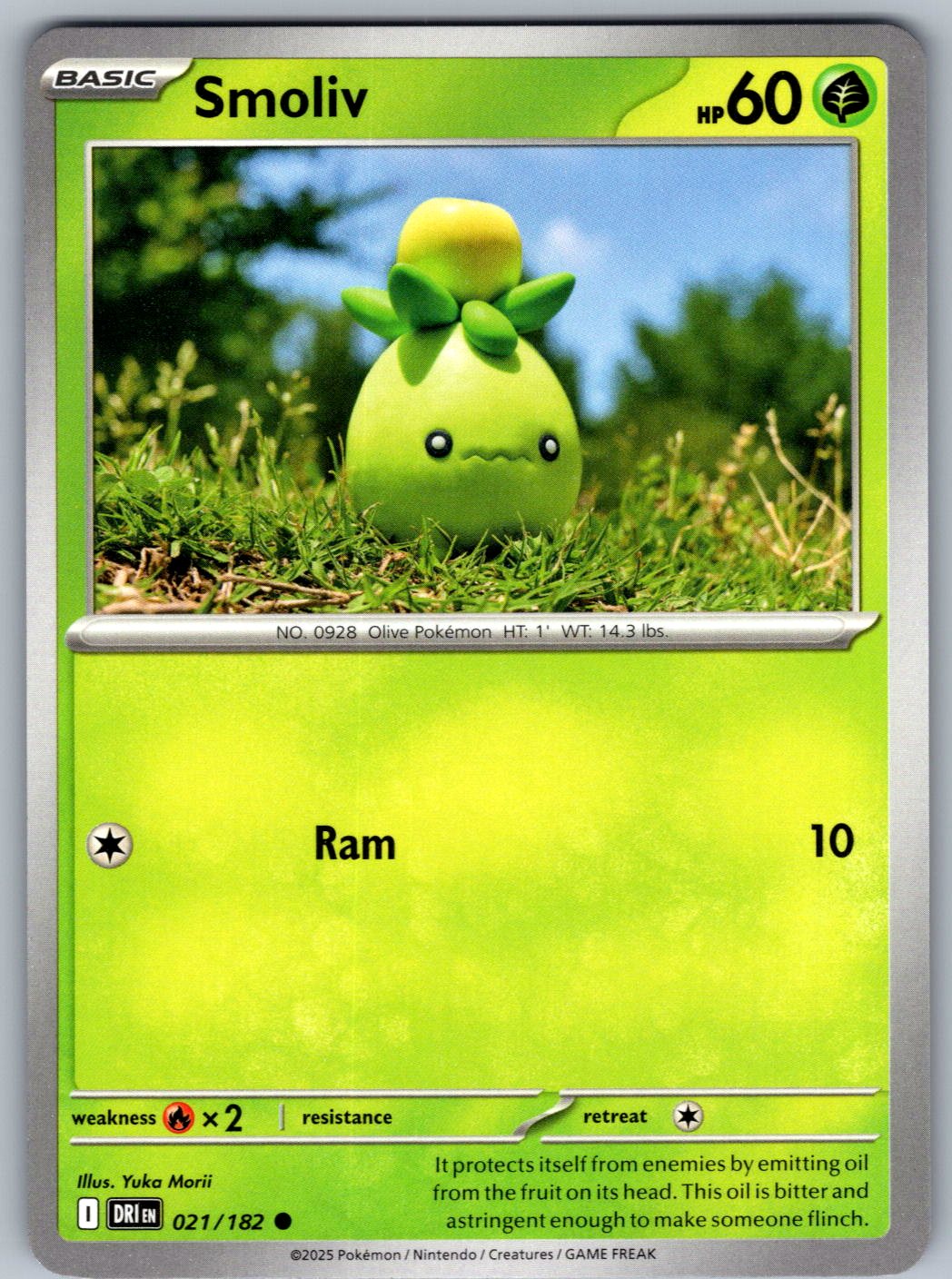 Smoliv 021/182 Destined Rivals Pokemon