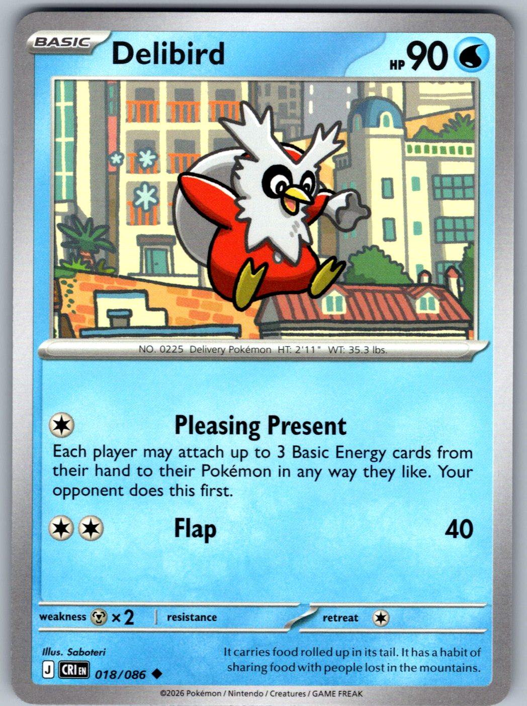 Delibird 018/086 Chaos Rising Pokemon
