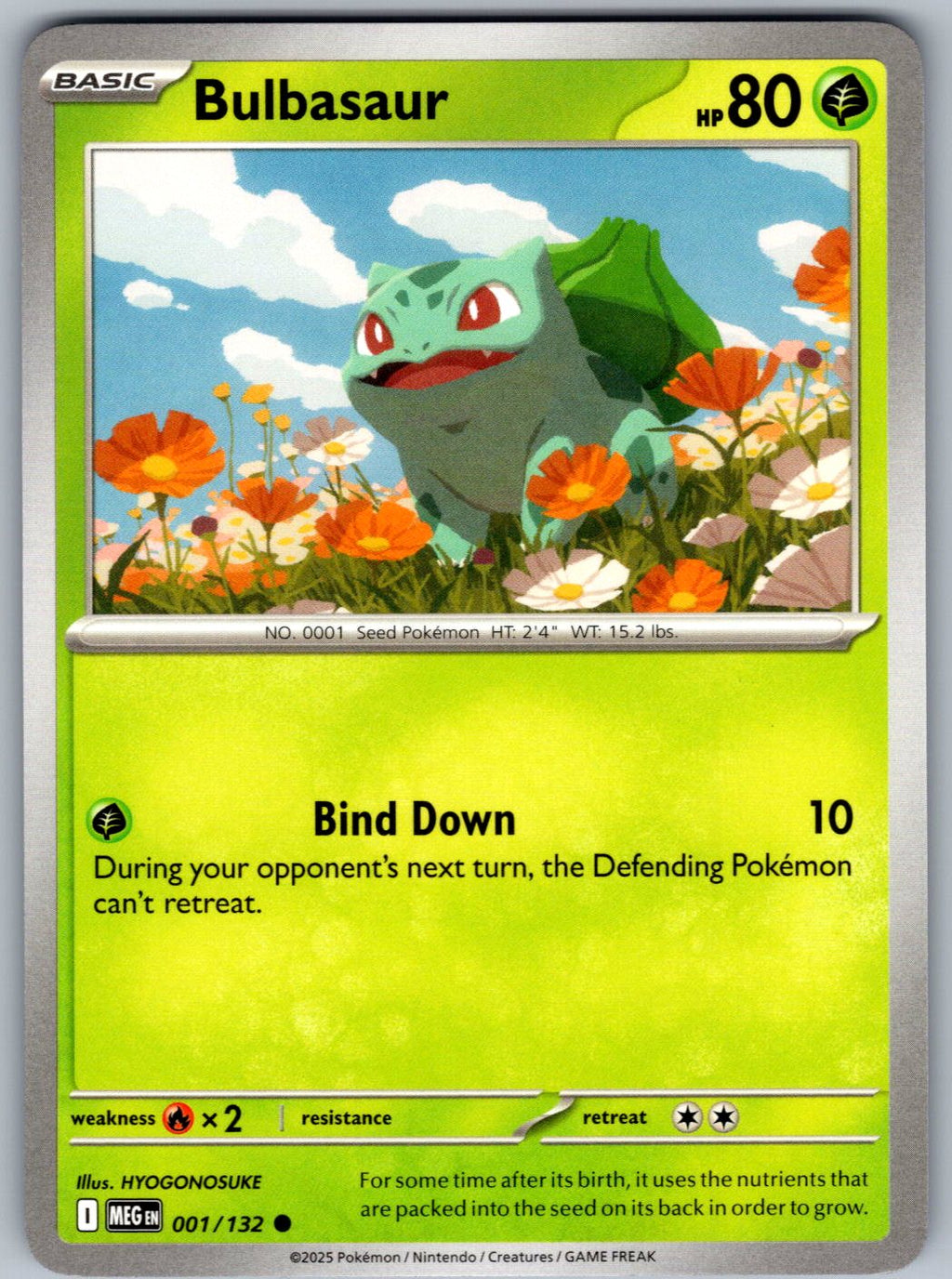 Bulbasaur 001/132 Mega Evolution Pokemon