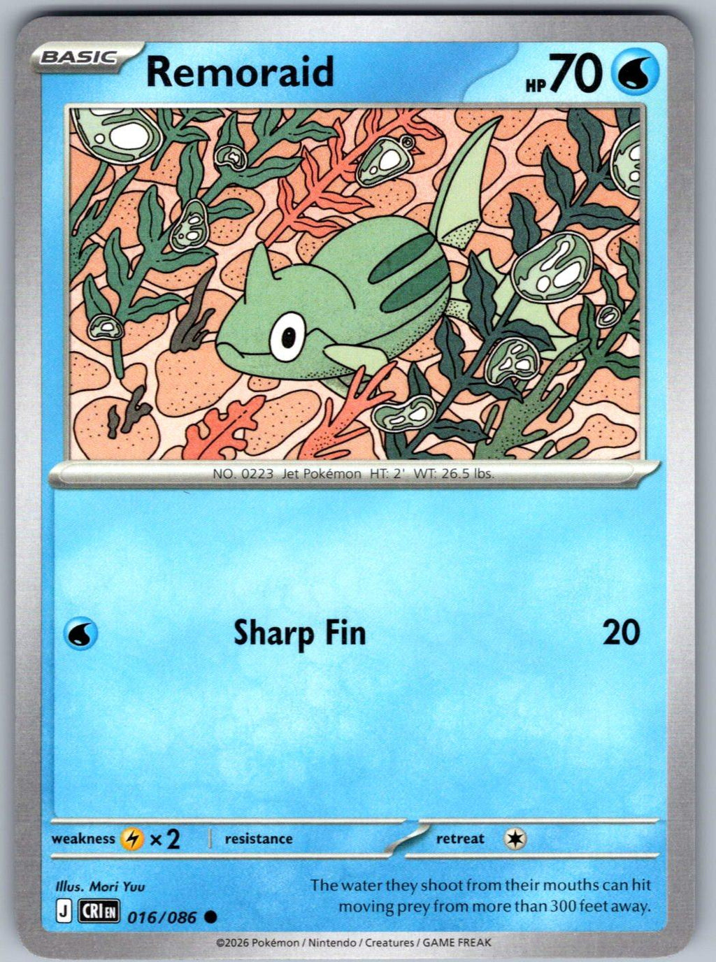 Remoraid 016/086 Chaos Rising Pokemon