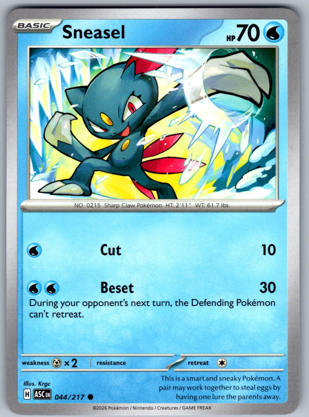 Sneasel 044/217 Ascended Heroes Pokemon