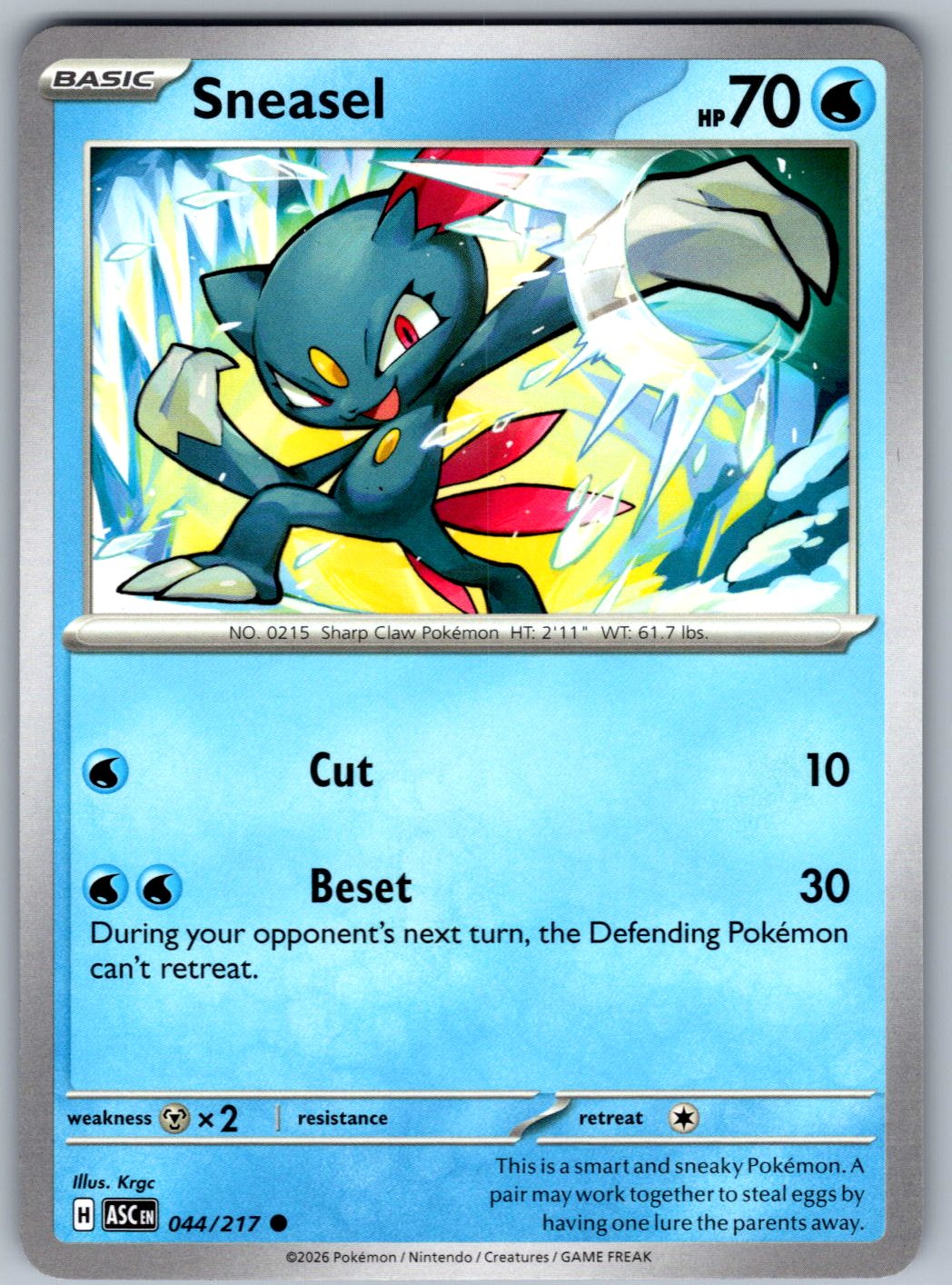 Sneasel 044/217 Ascended Heroes Pokemon