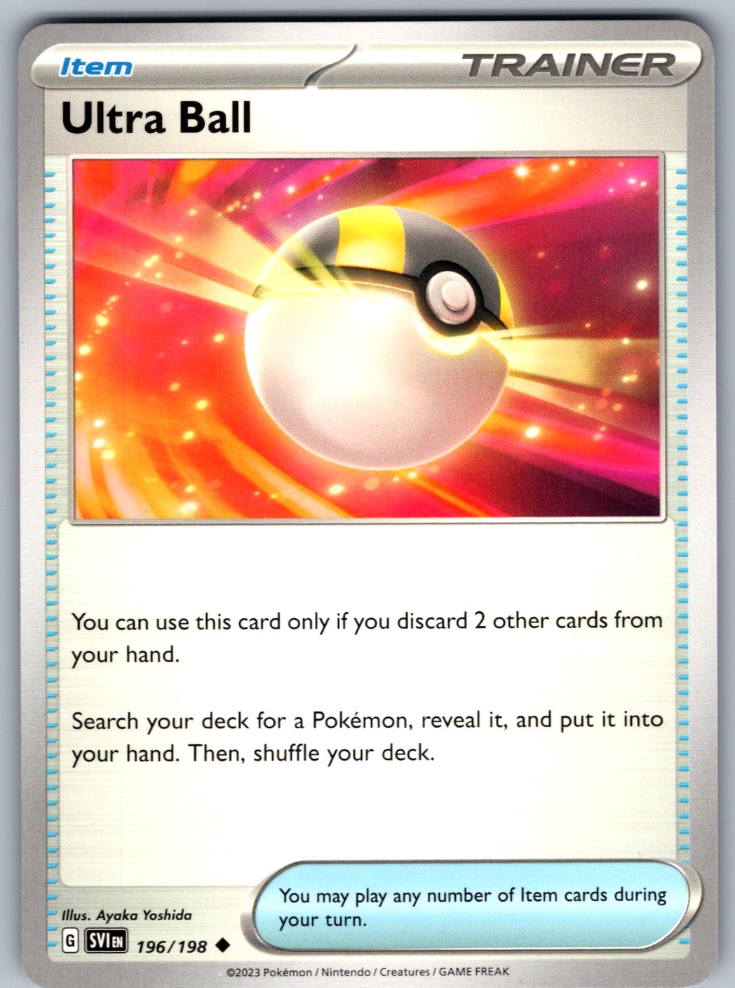 Ultra Ball 196/198 Scarlet & Violet Pokemon