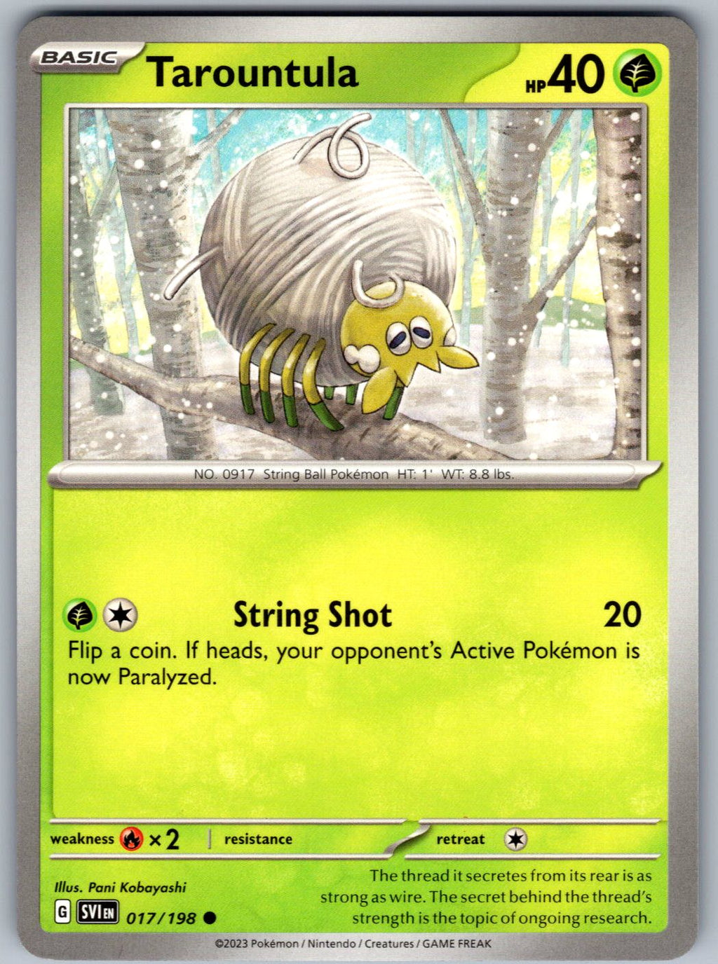 Tarountula 017/198 Scarlet & Violet Pokemon