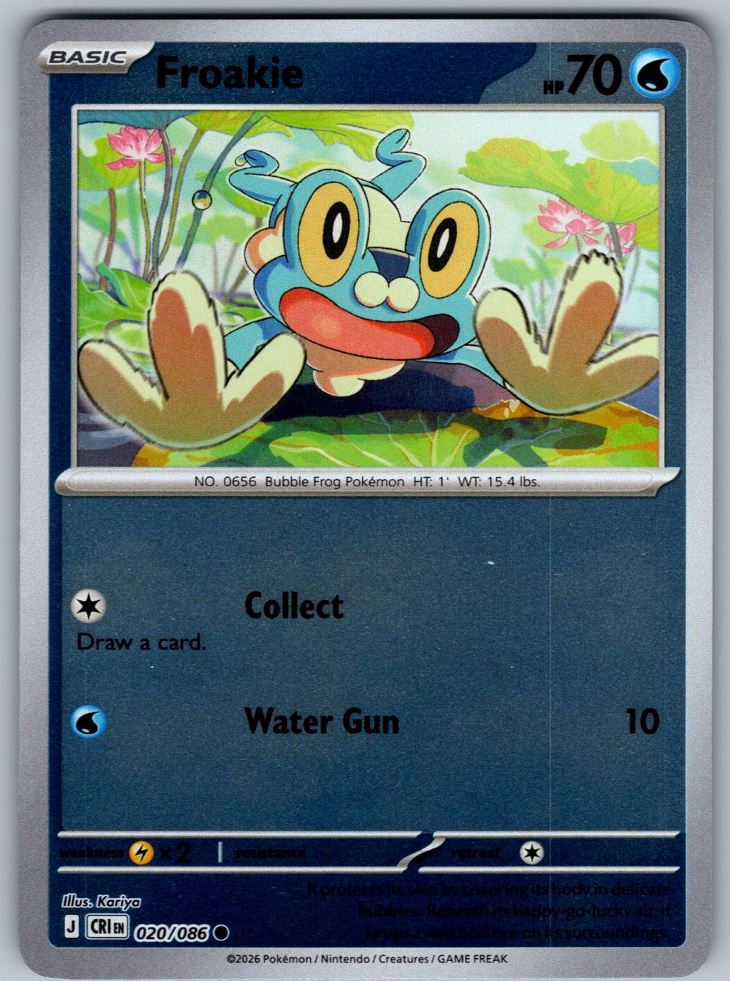 Froakie 020/086 Chaos Rising Pokemon Reverse Holo