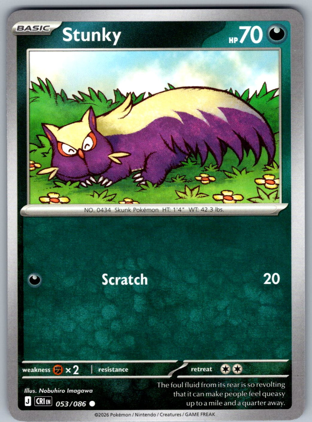 Stunky 053/086 Chaos Rising Pokemon