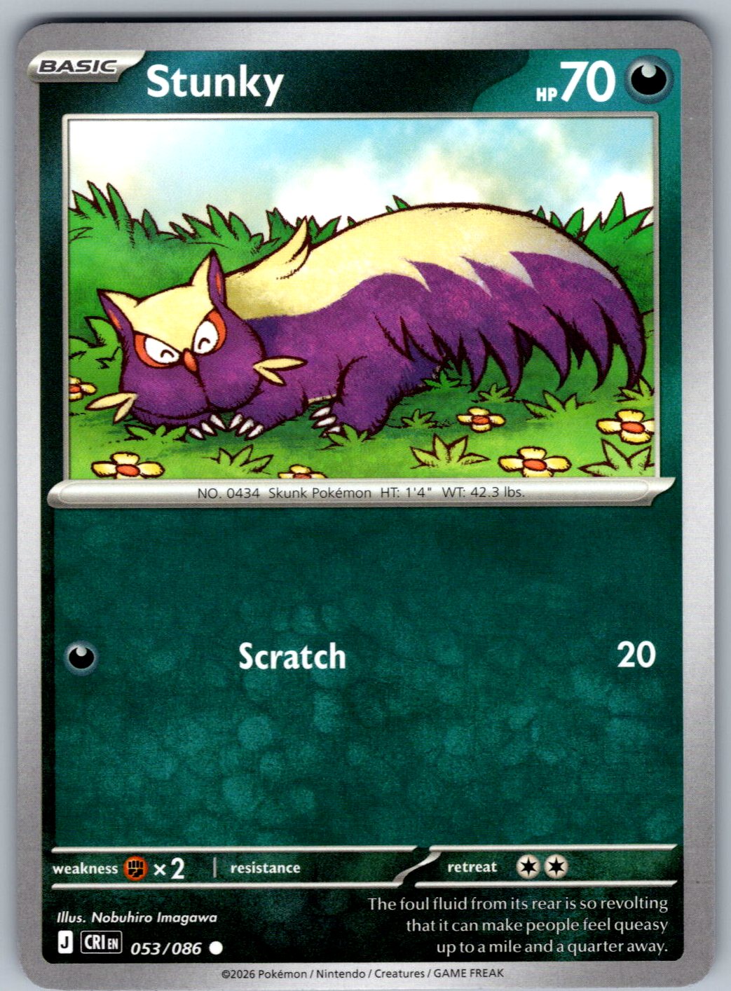 Stunky 053/086 Chaos Rising Pokemon