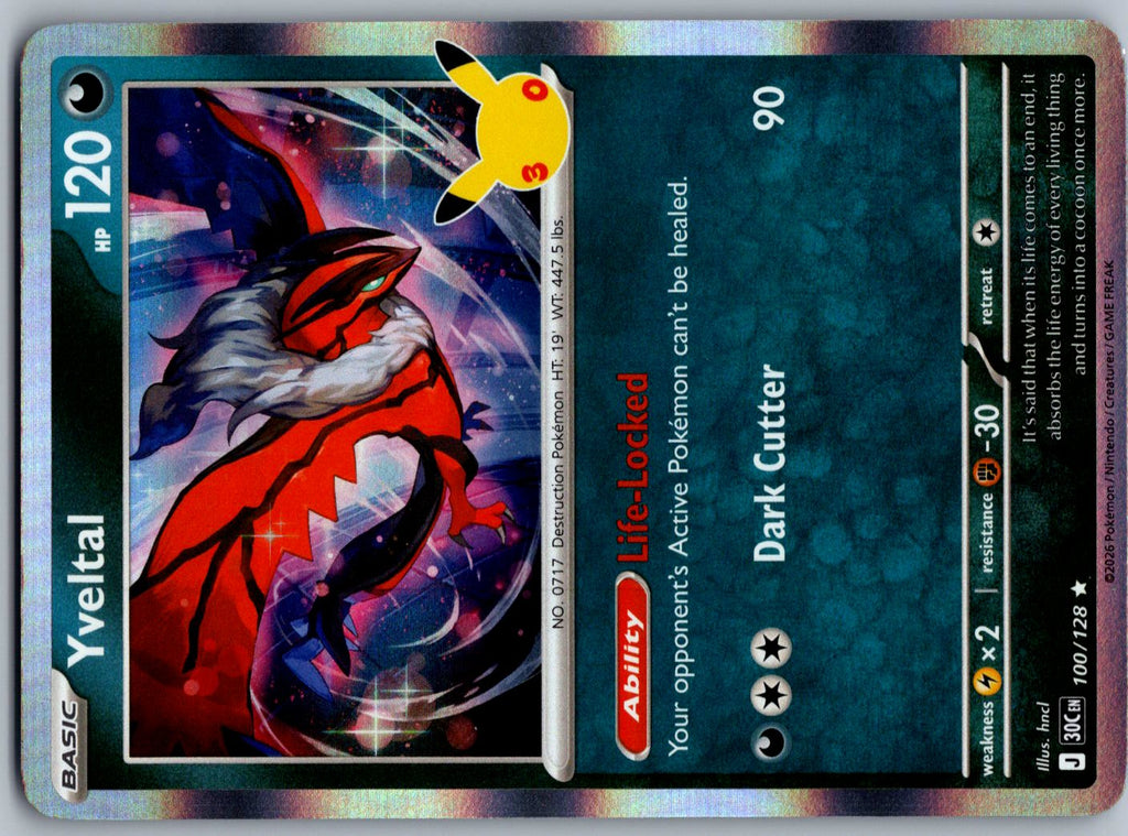 Yveltal 100/128 ME: 30th Celebration Pokemon Holo