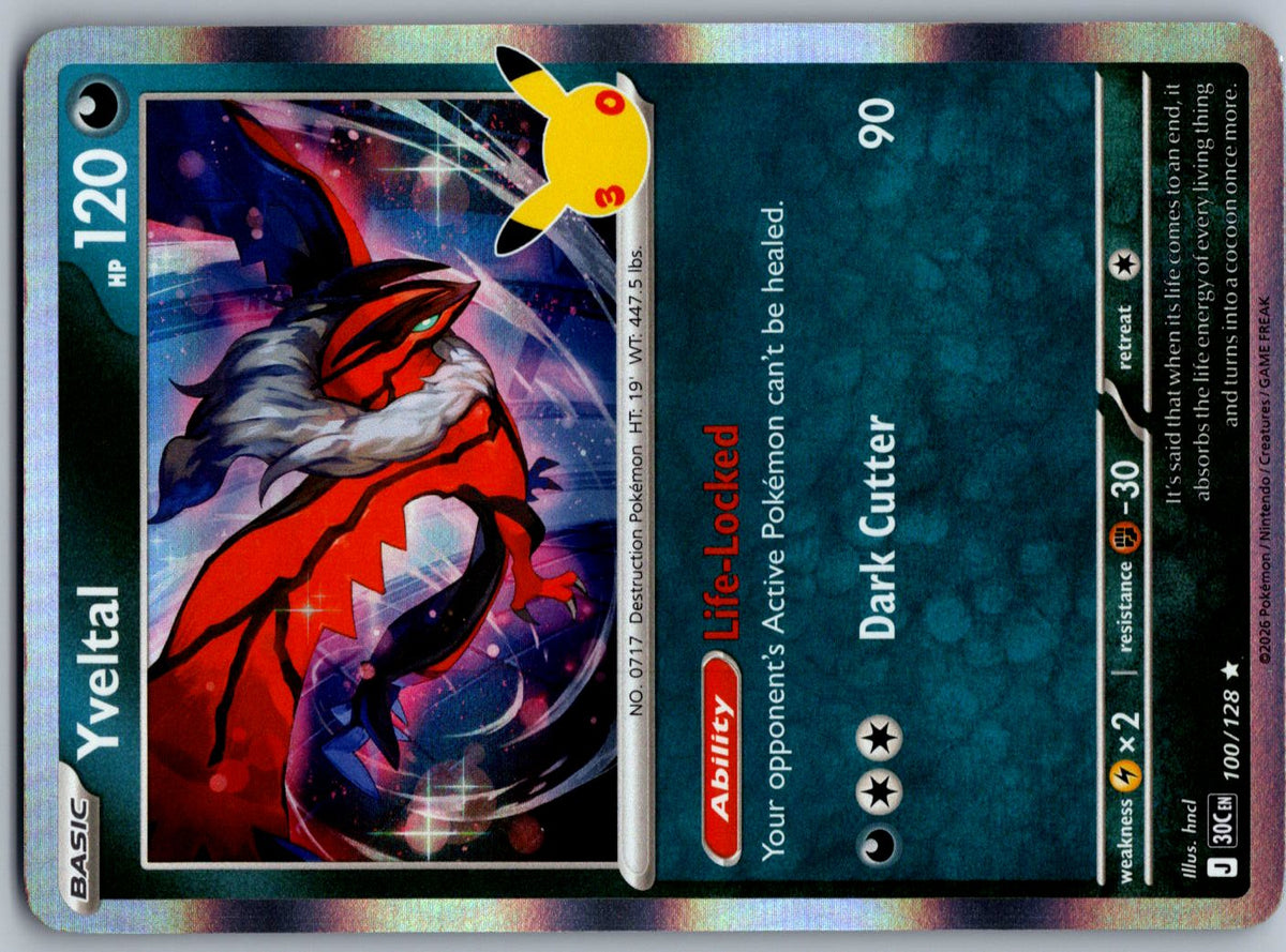 Yveltal 100/128 ME: 30th Celebration Pokemon Holo