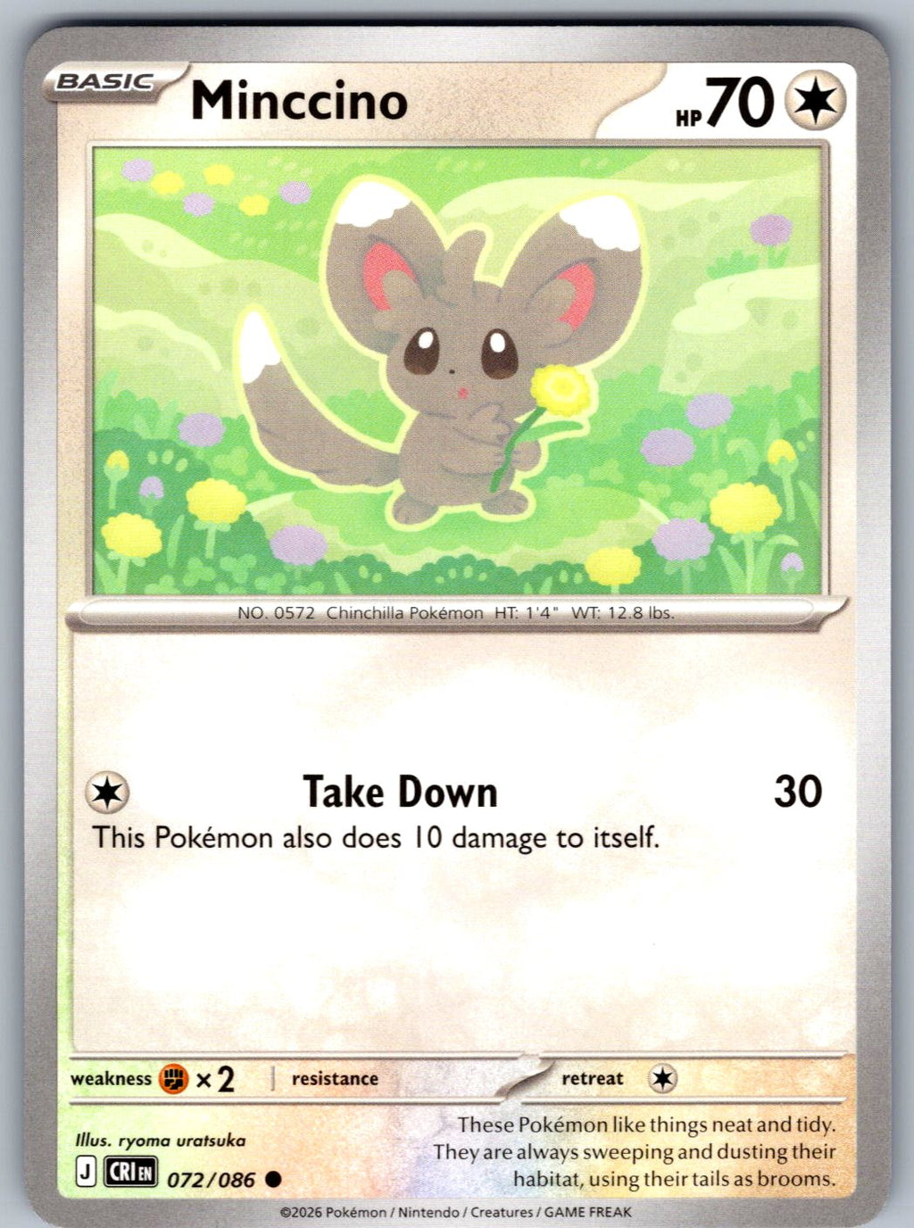 Minccino 072/086 Chaos Rising Pokemon