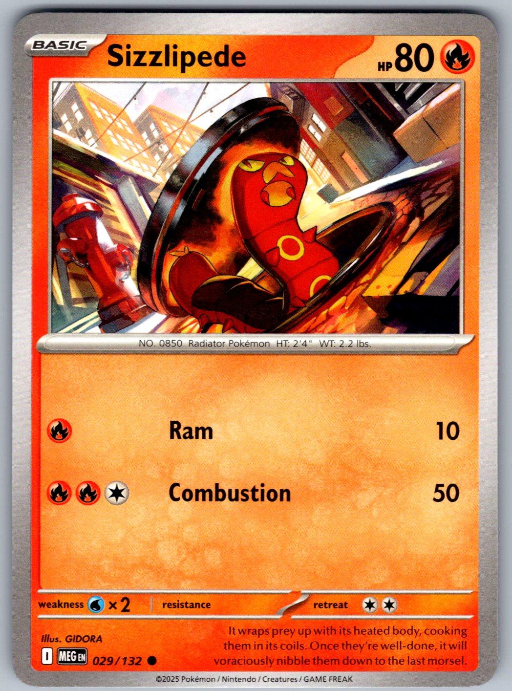 Sizzlipede 029/132 Mega Evolution Pokemon