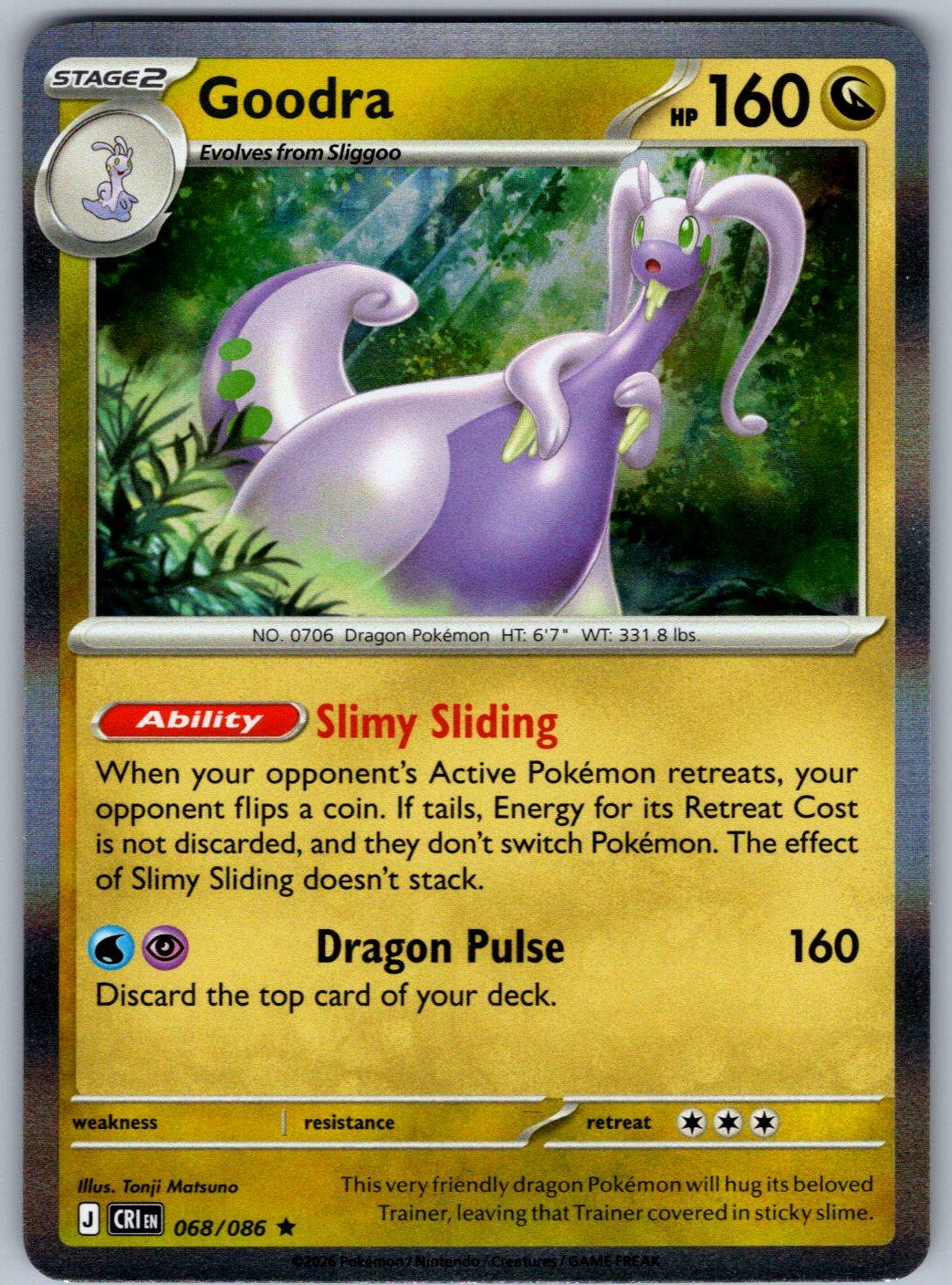 Goodra 068/086 Chaos Rising Pokemon Holo