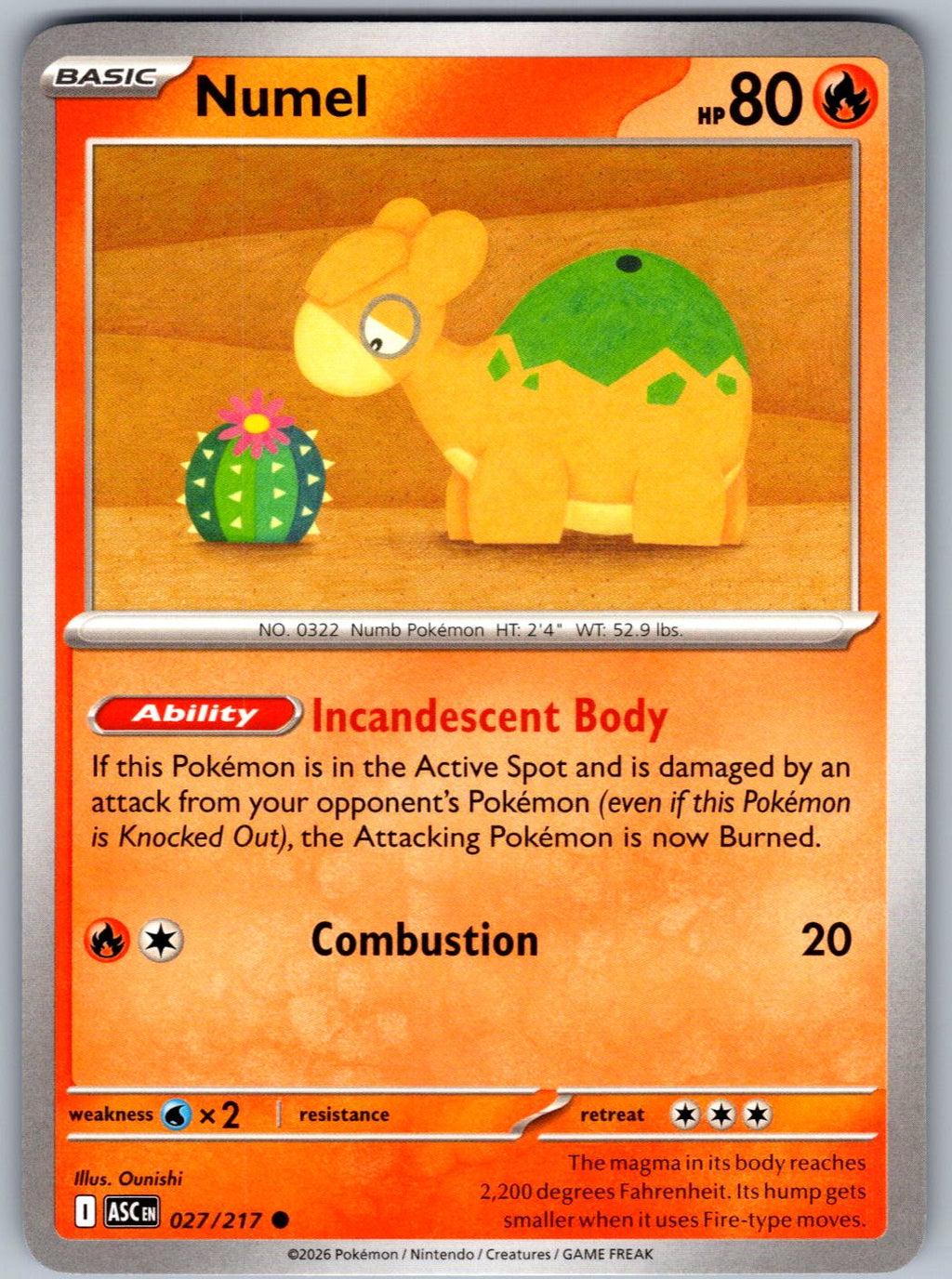 Numel 027/217 Ascended Heroes Pokemon