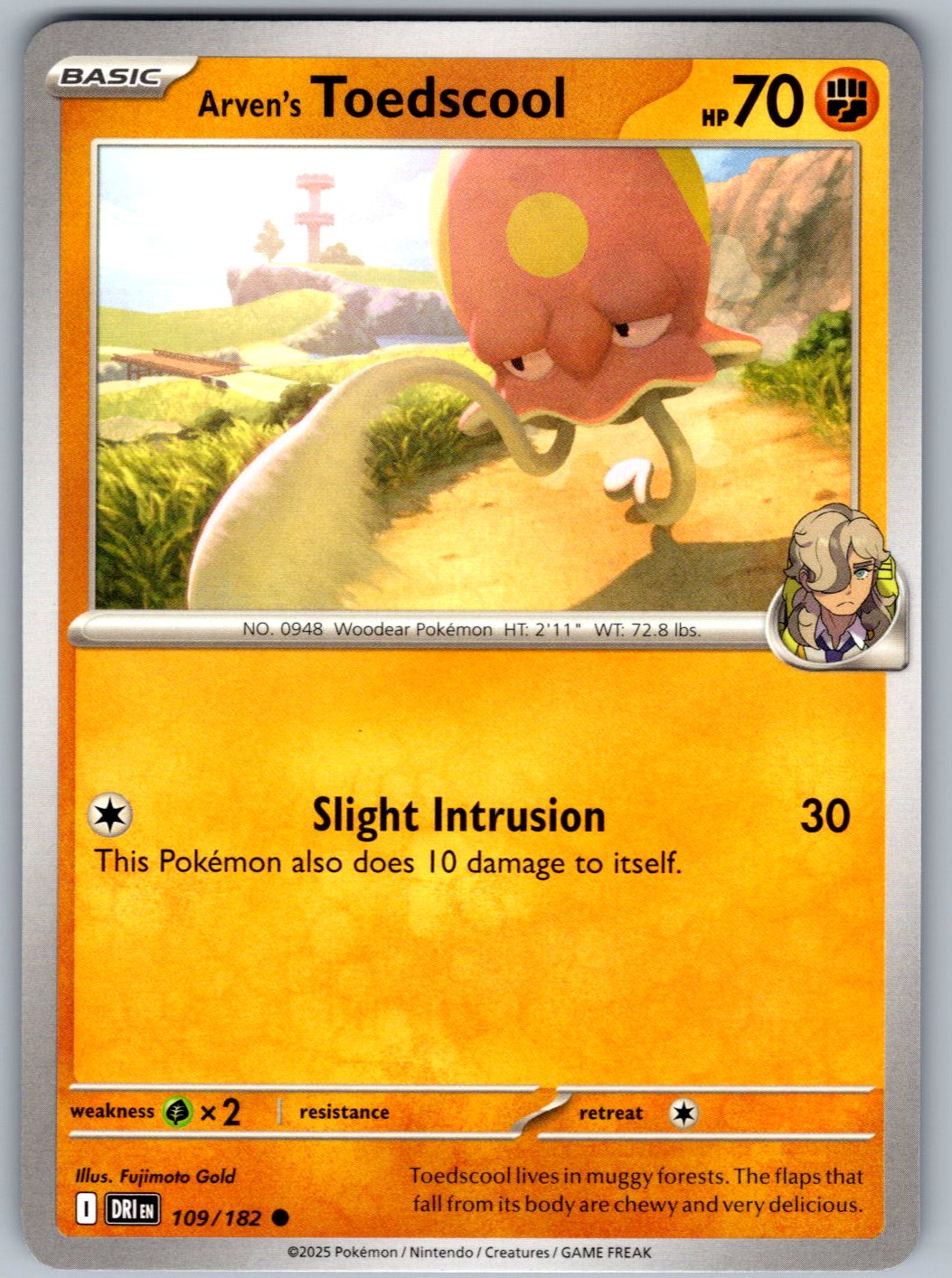 Arven's Toedscool 109/182 Destined Rivals Pokemon
