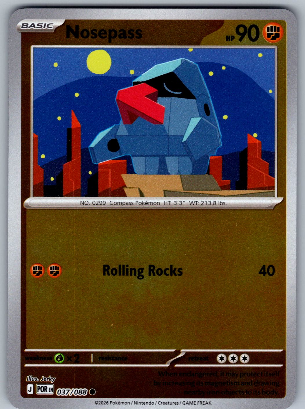 Nosepass 037/088 Perfect Order Pokemon Reverse Holo