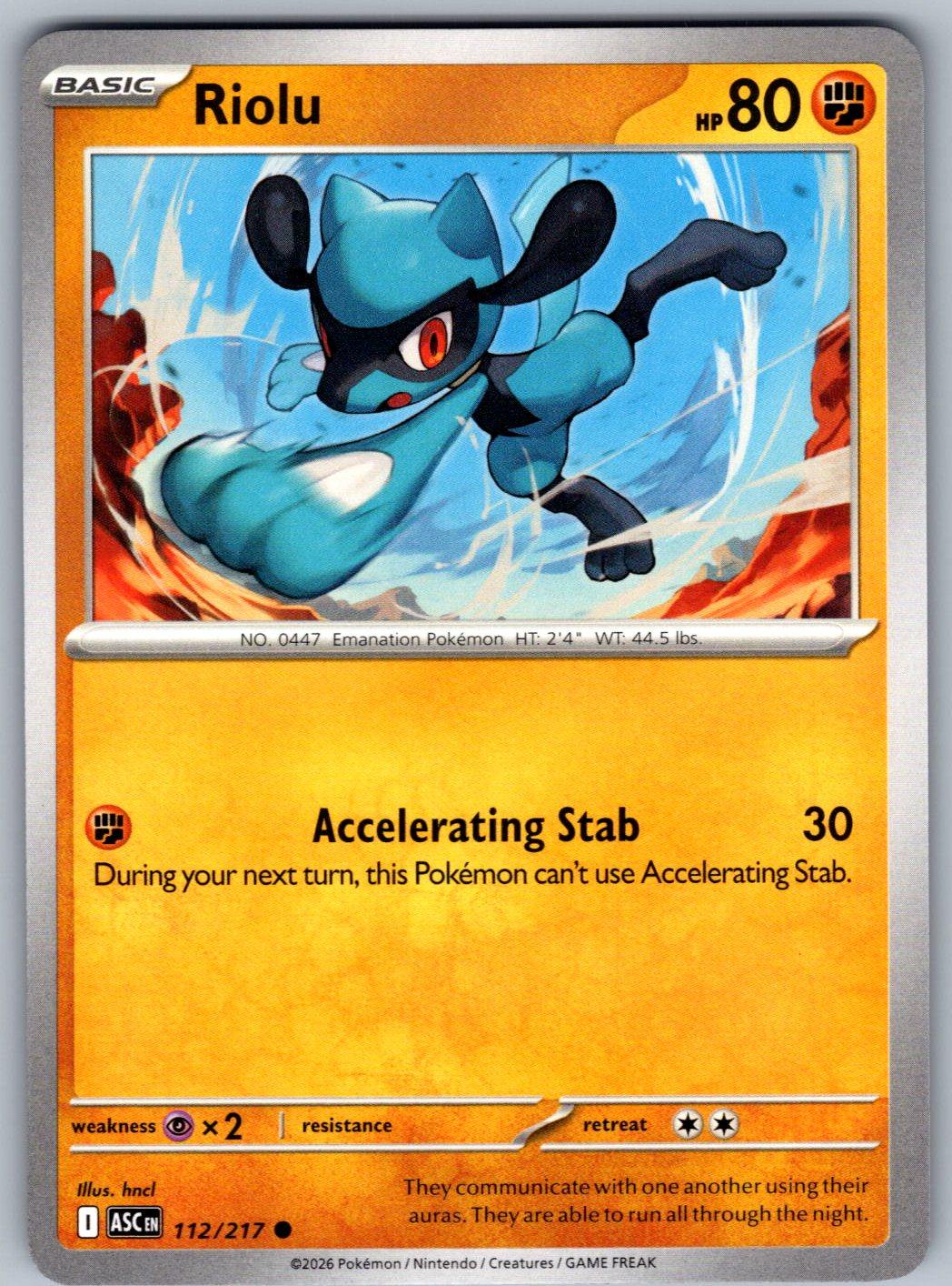 Riolu 112/217 Ascended Heroes Pokemon