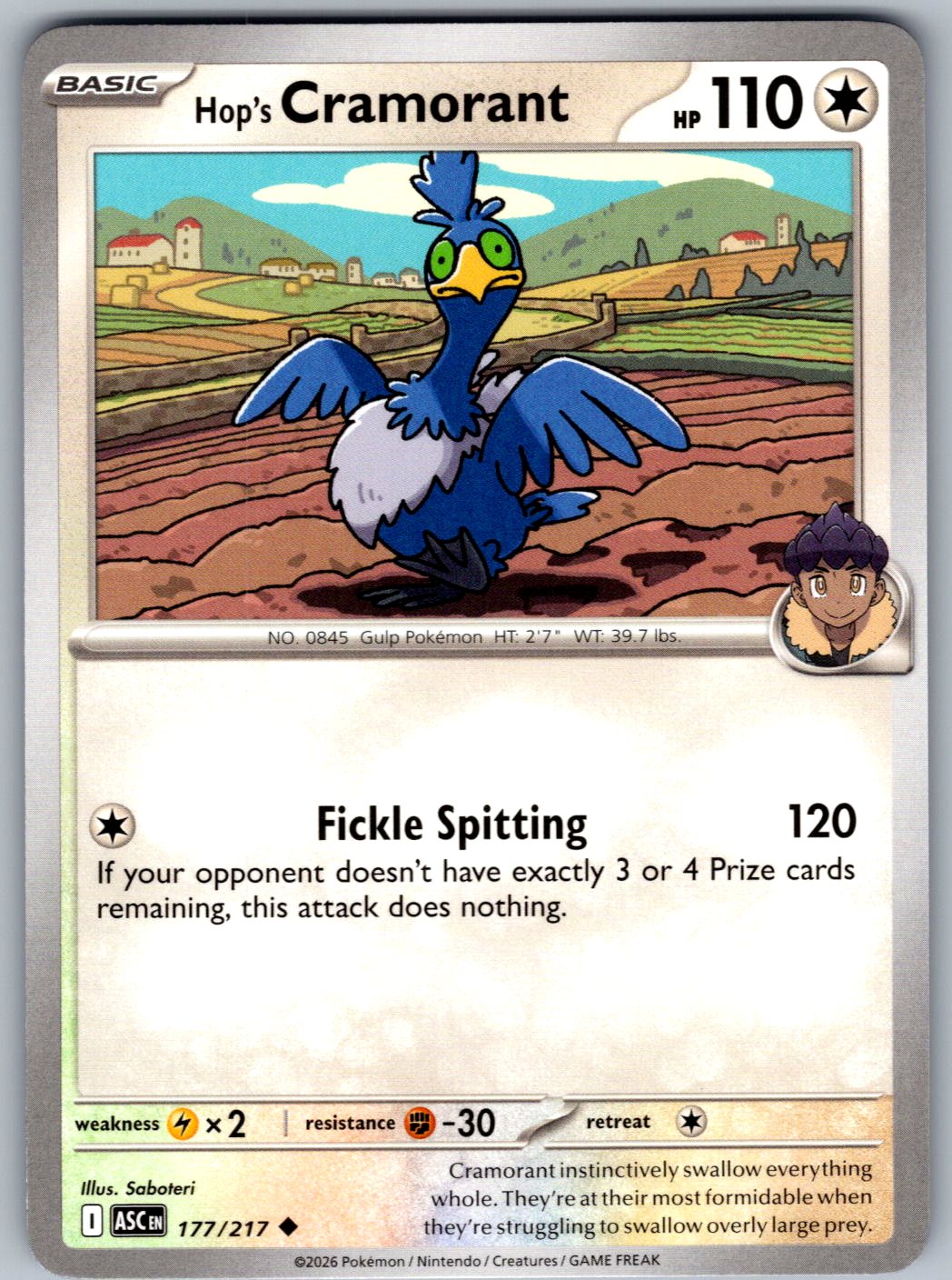Hop's Cramorant 177/217 Ascended Heroes Pokemon