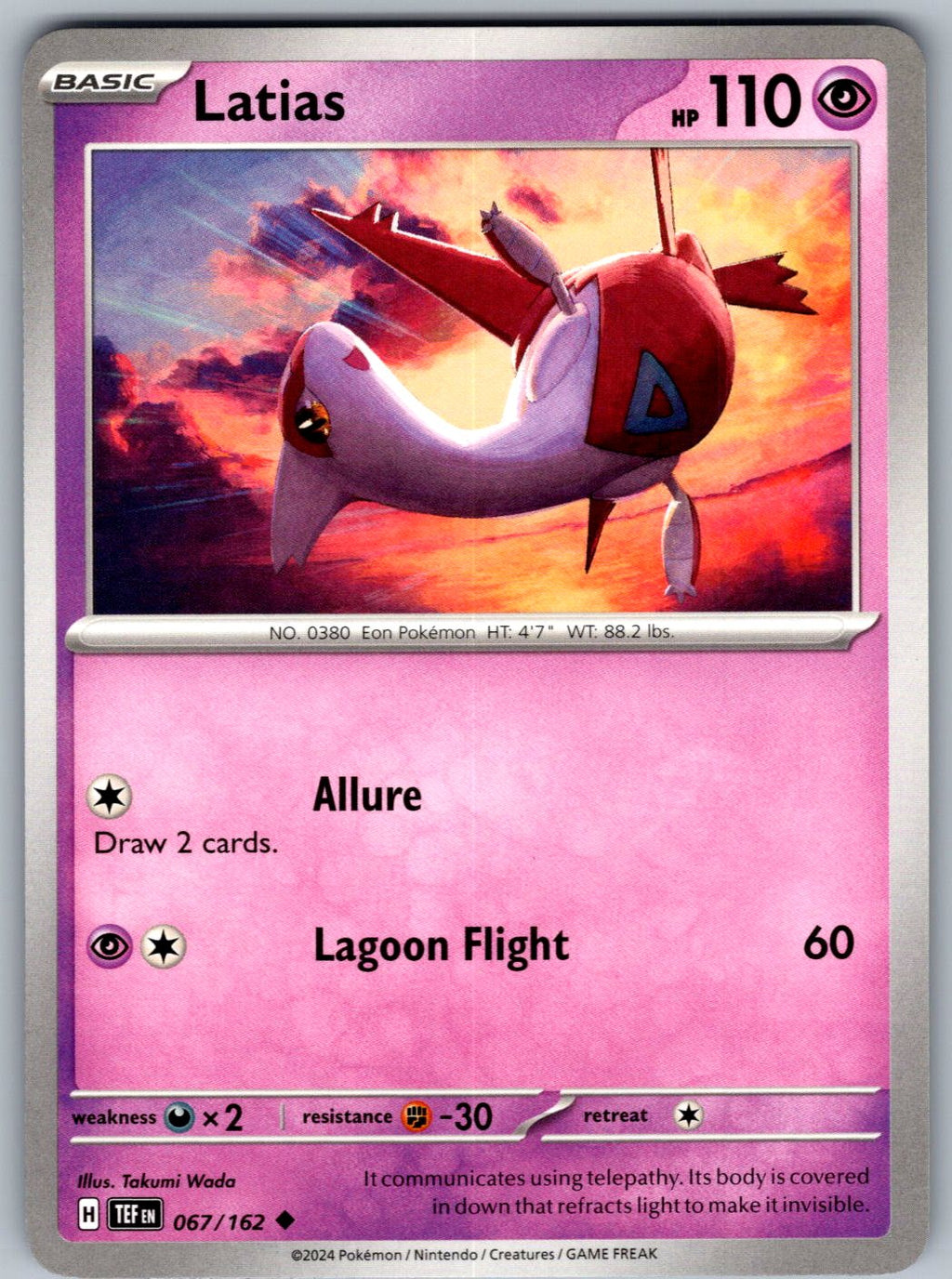 Latias 067/162 Temporal Forces Pokemon