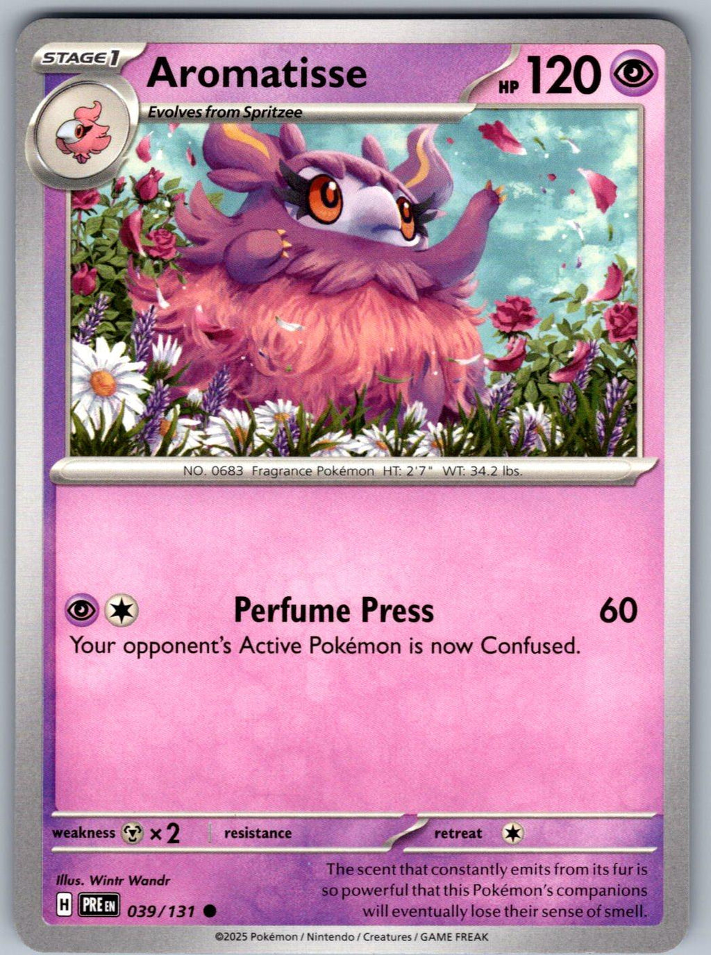Aromatisse 039/131 Prismatic Evolutions Pokemon