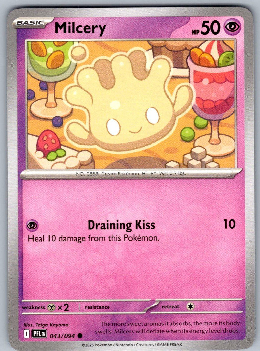 Milcery 043/094 Phantasmal Flames Pokemon