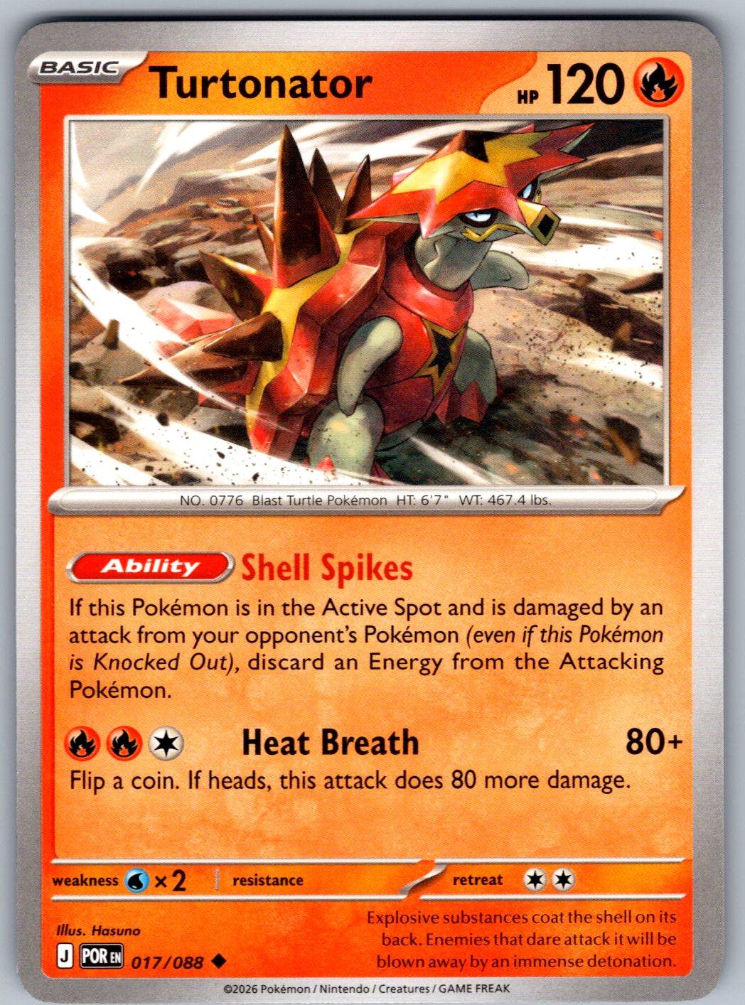 Turtonator 017/088 Perfect Order Pokemon