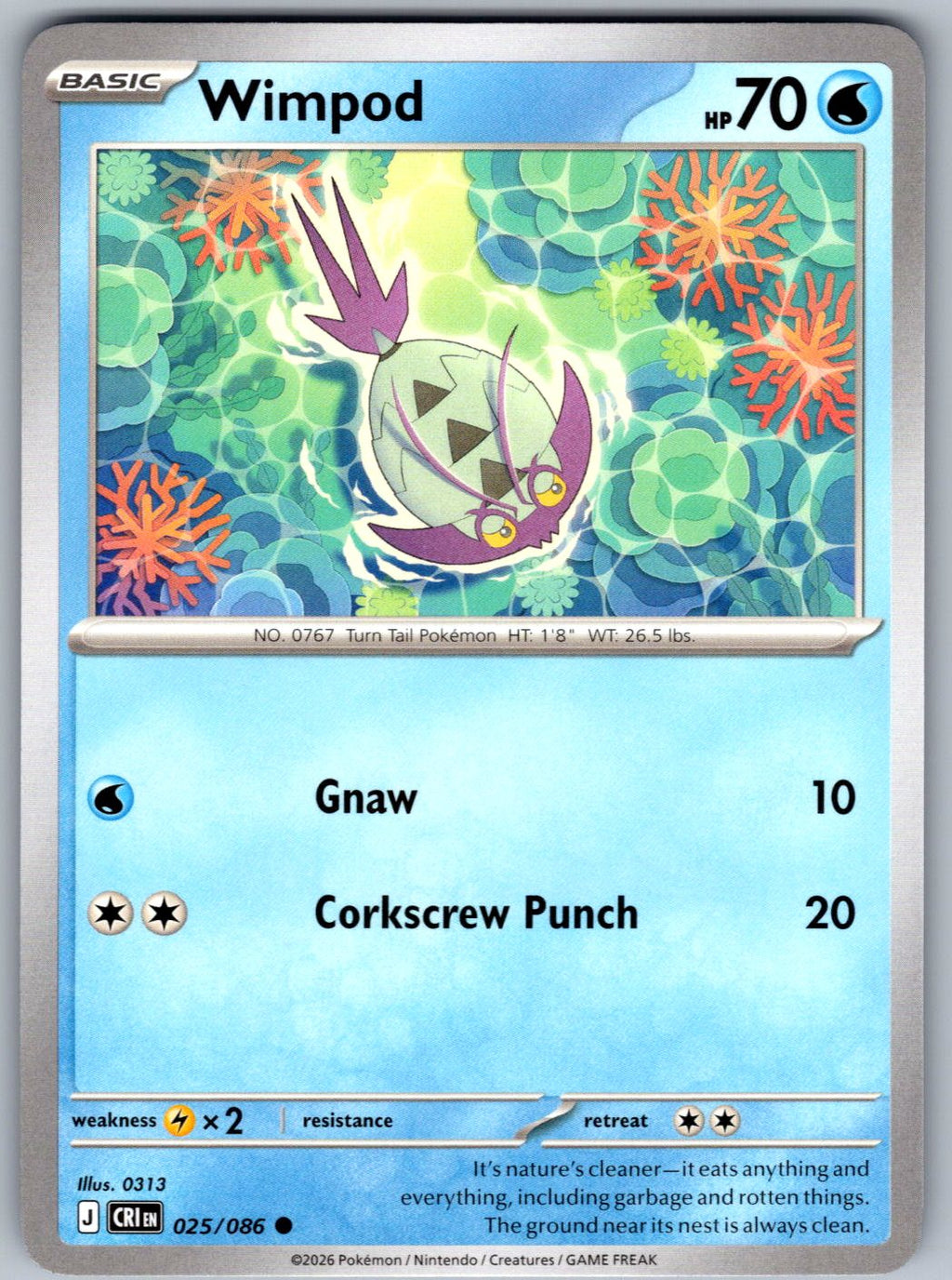 Wimpod 025/086 Chaos Rising Pokemon