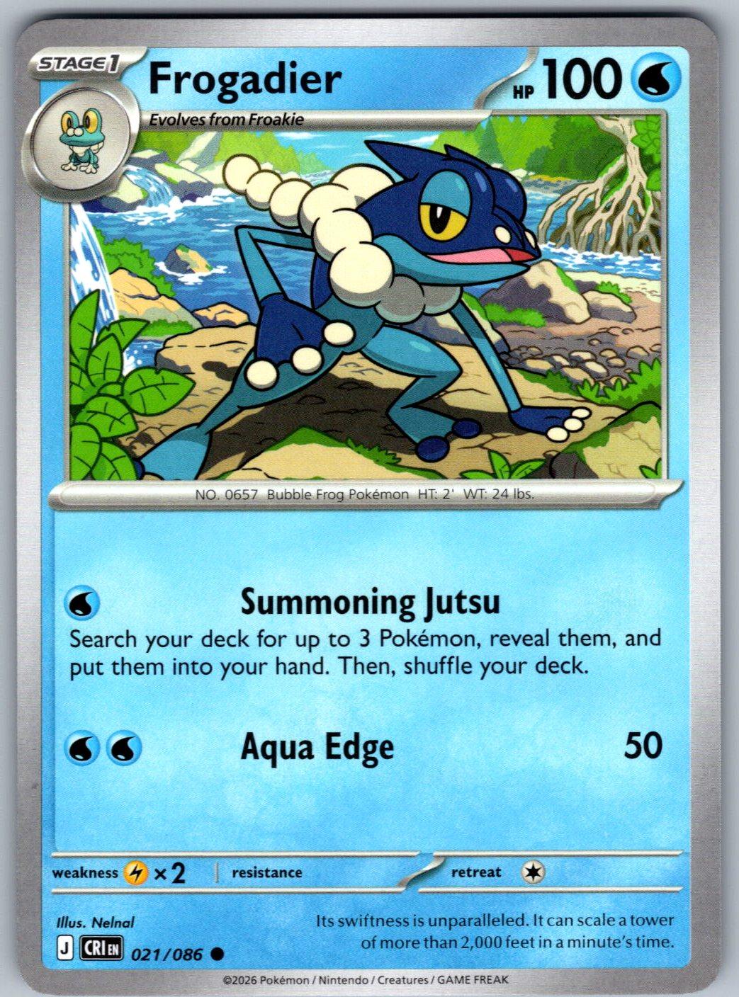 Frogadier 021/086 Chaos Rising Pokemon