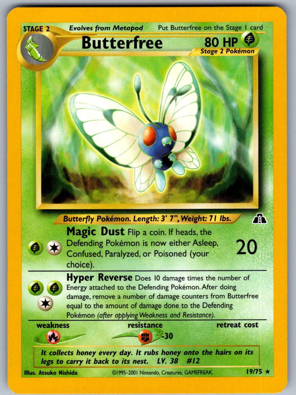 Butterfree 19/75 Neo Discovery Pokemon Unlimited