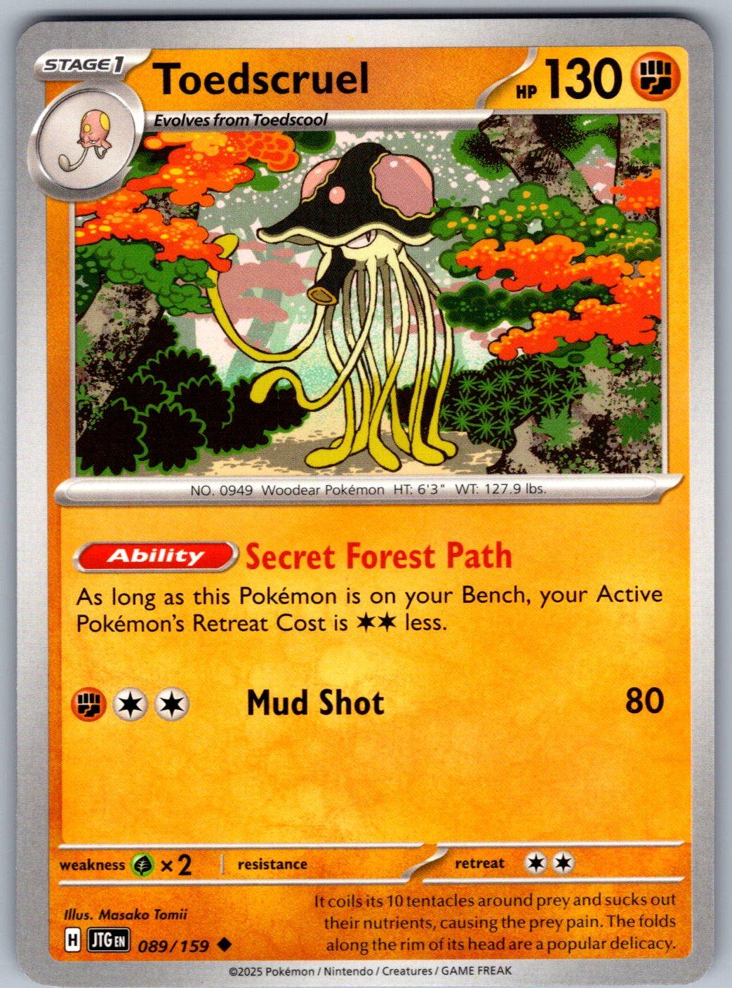 Toedscruel 089/159 Journey Together Pokemon