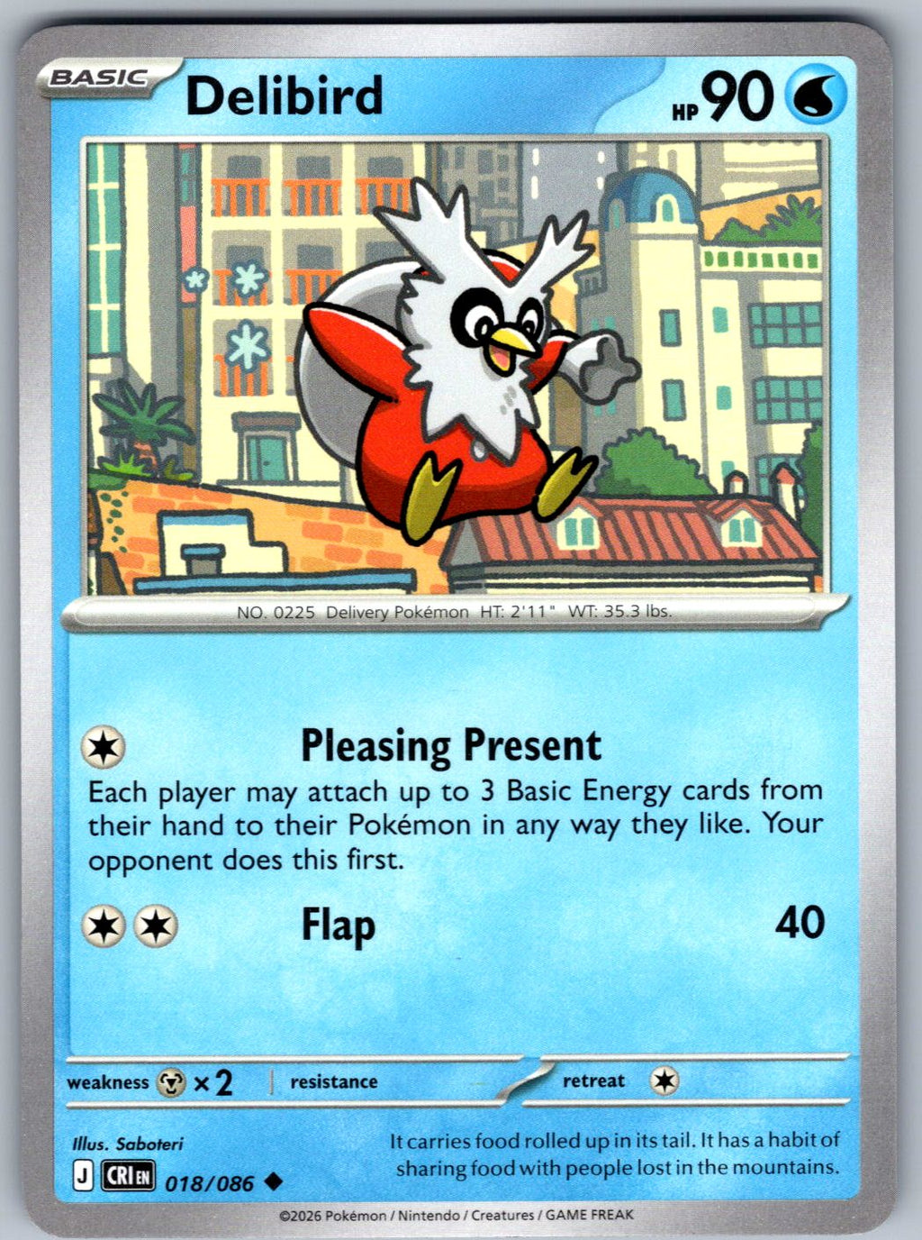 Delibird 018/086 Chaos Rising Pokemon