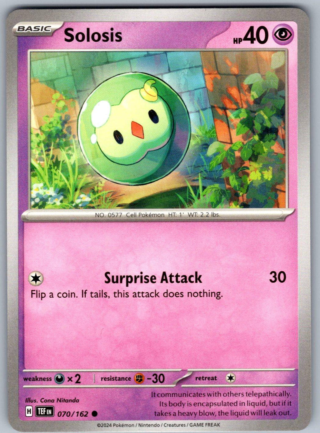 Solosis 070/162 Temporal Forces Pokemon