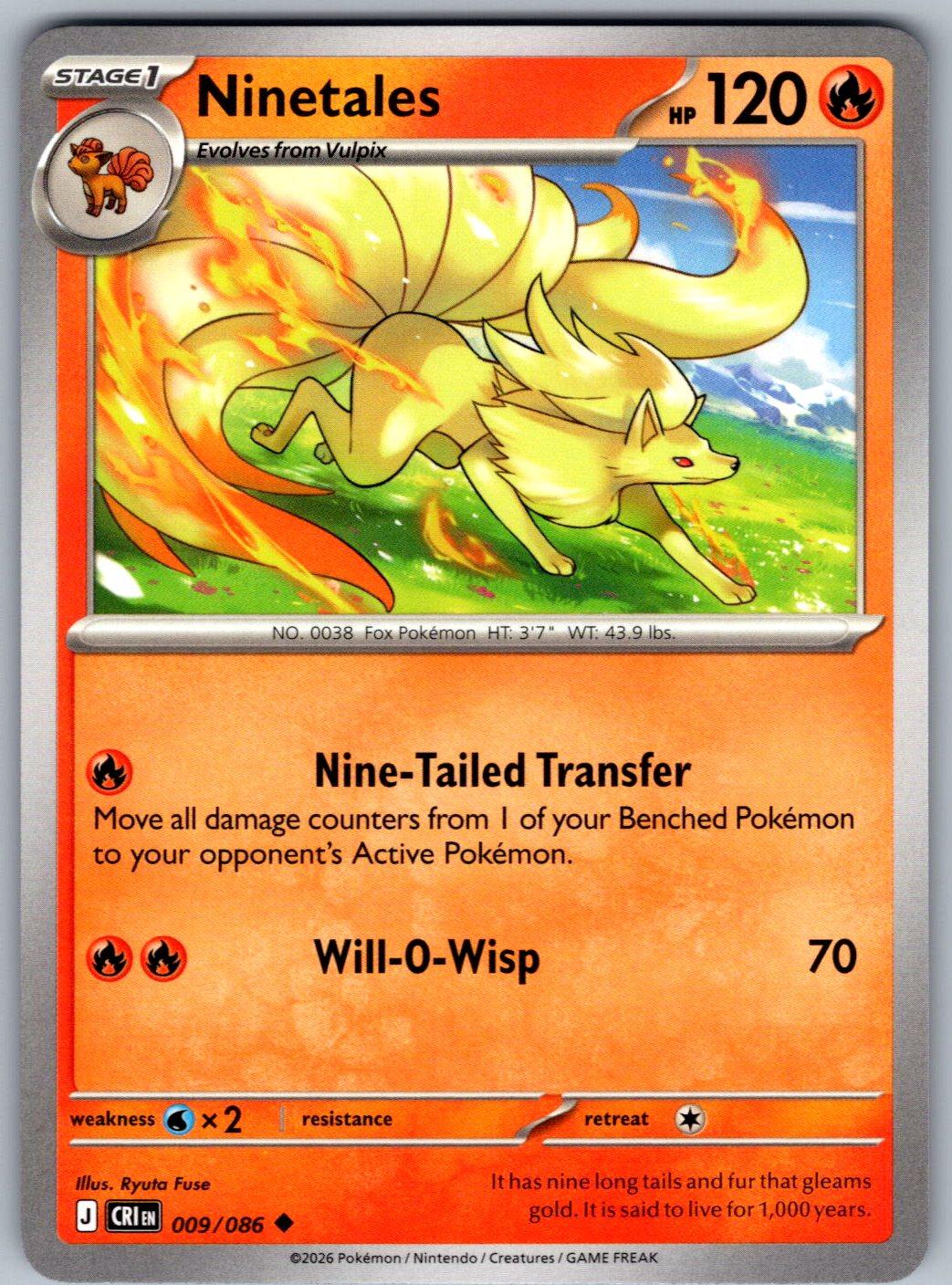 Ninetales 009/086 Chaos Rising Pokemon