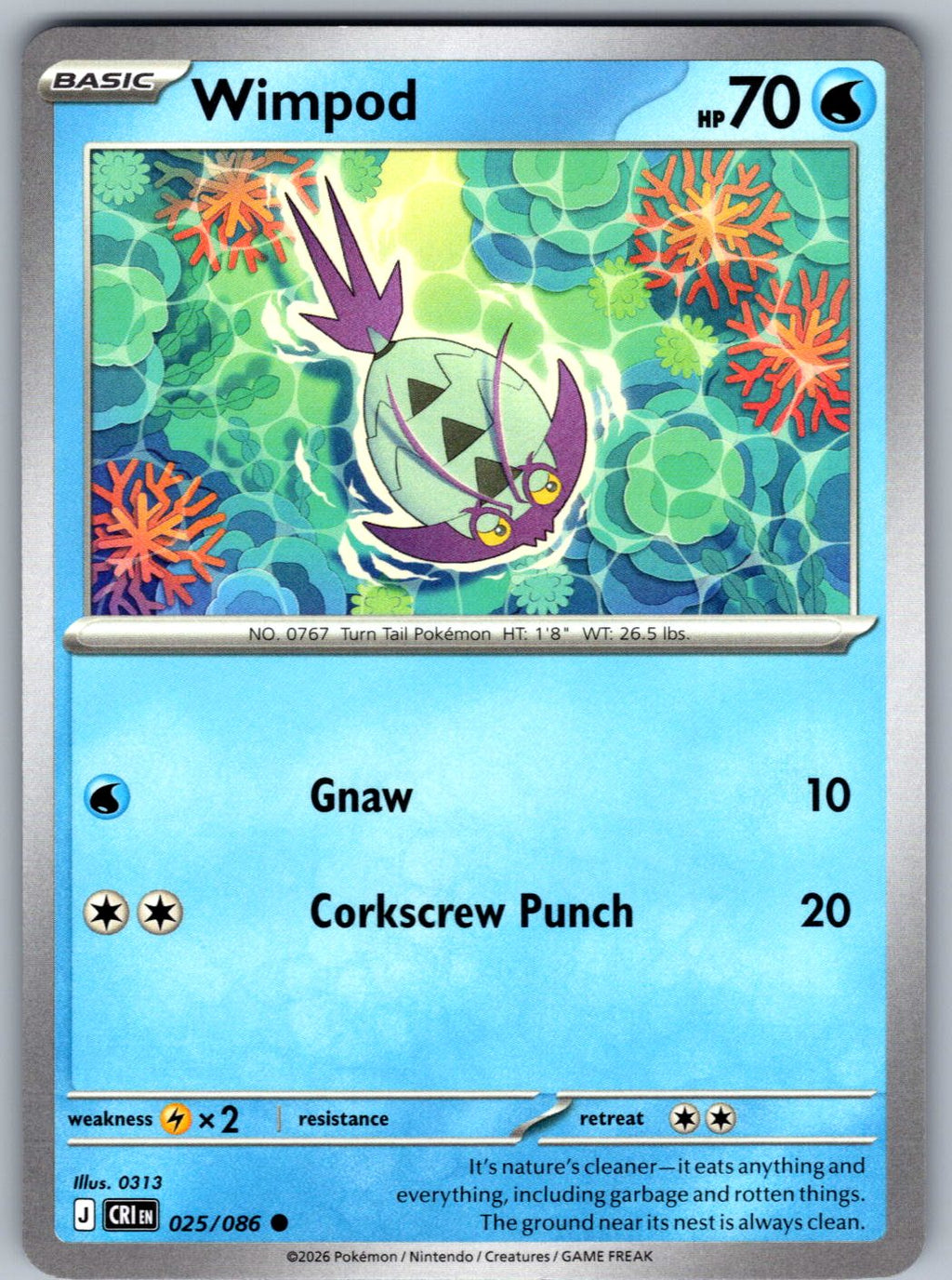 Wimpod 025/086 Chaos Rising Pokemon