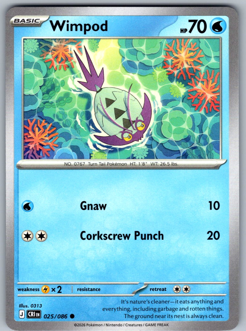 Wimpod 025/086 Chaos Rising Pokemon