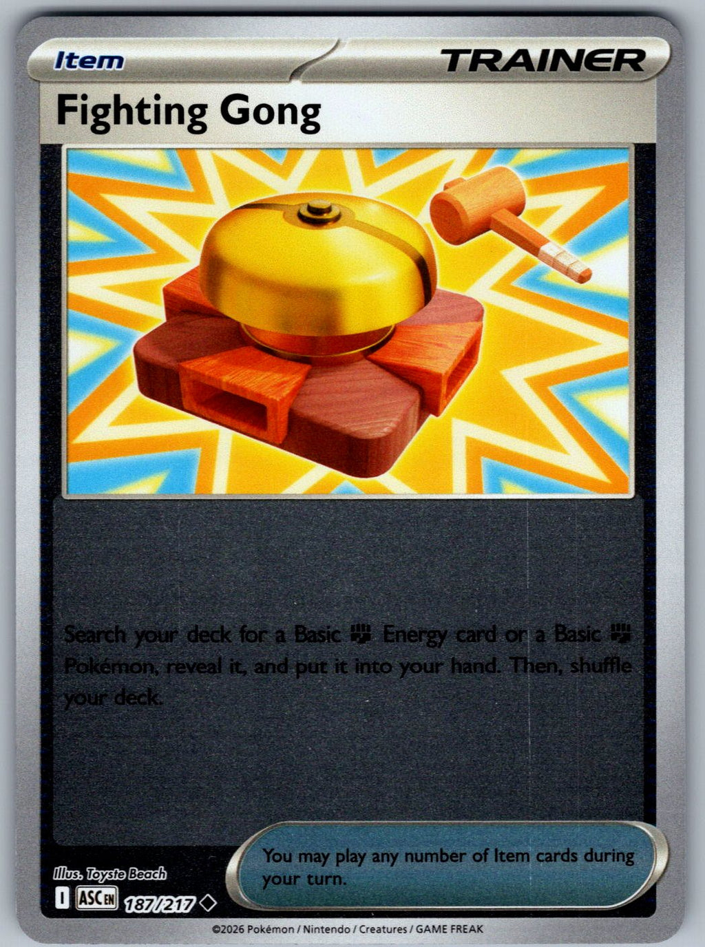 Fighting Gong 187/217 Ascended Heroes Pokemon Reverse Holo