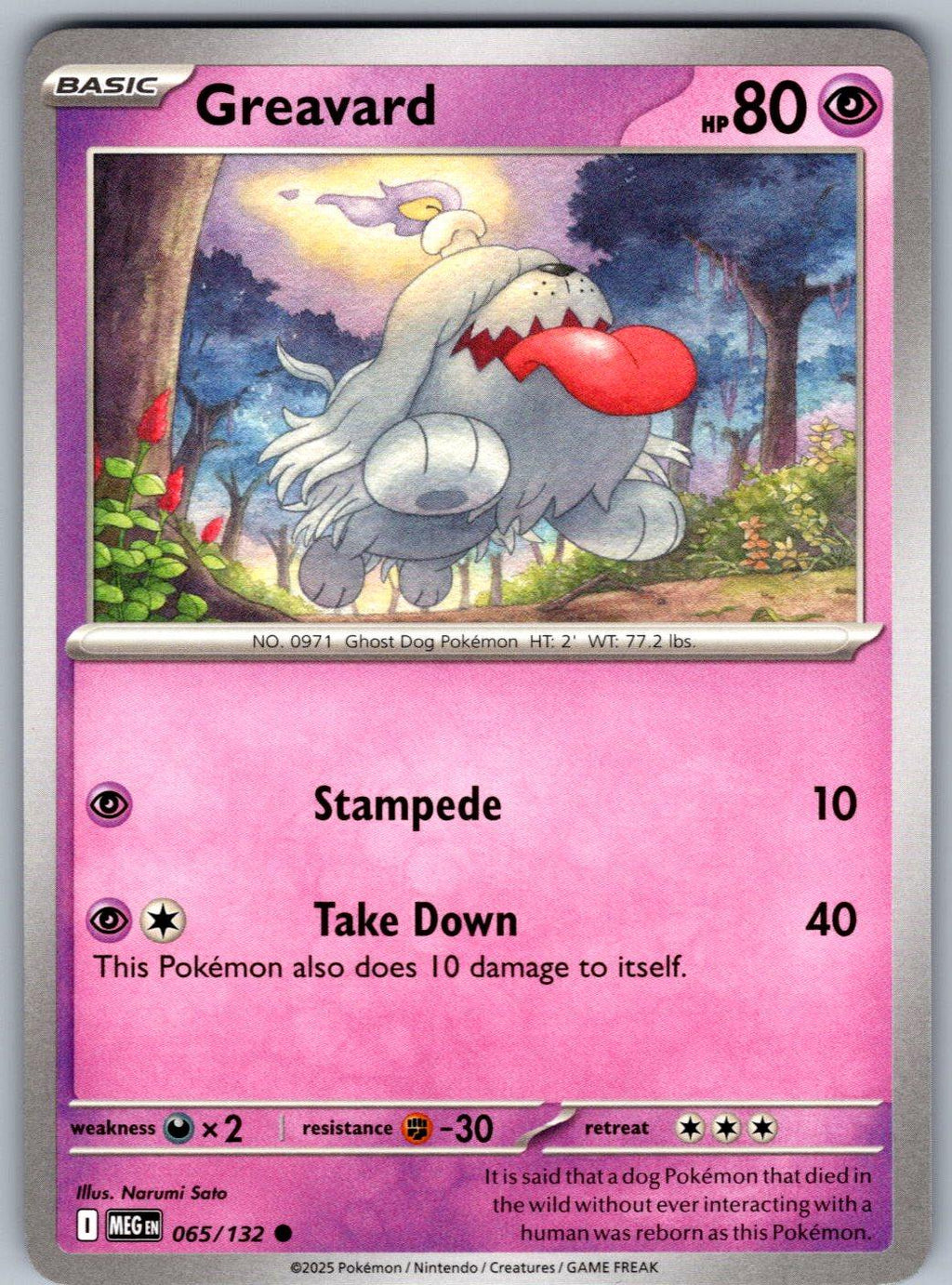 Greavard 065/132 Mega Evolution Pokemon