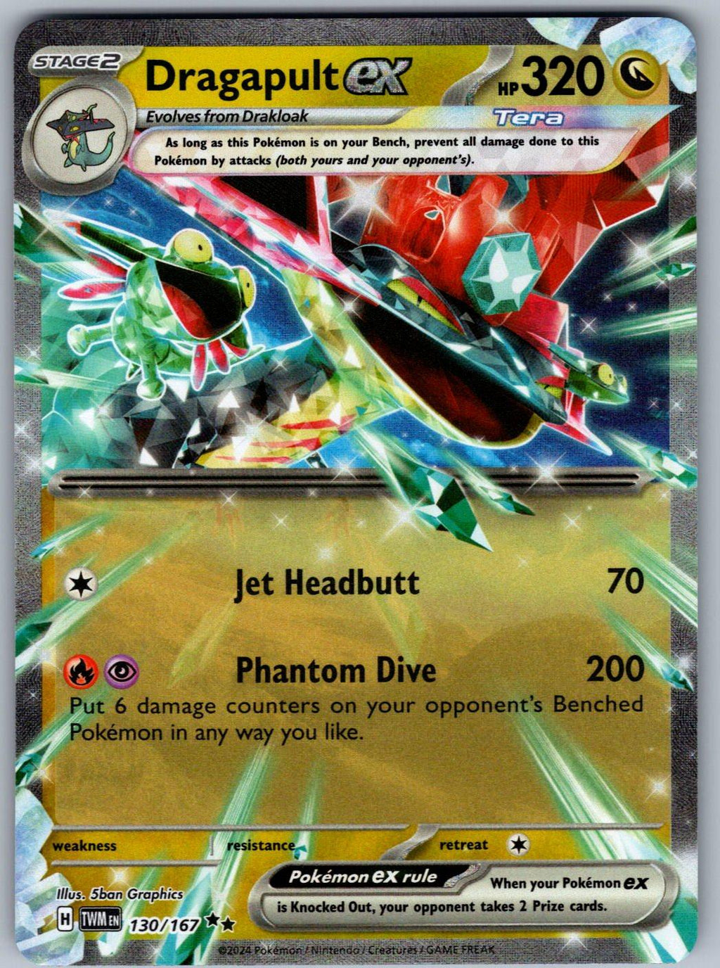 Dragapult ex 130/167 Twilight Masquerade Pokemon Holo