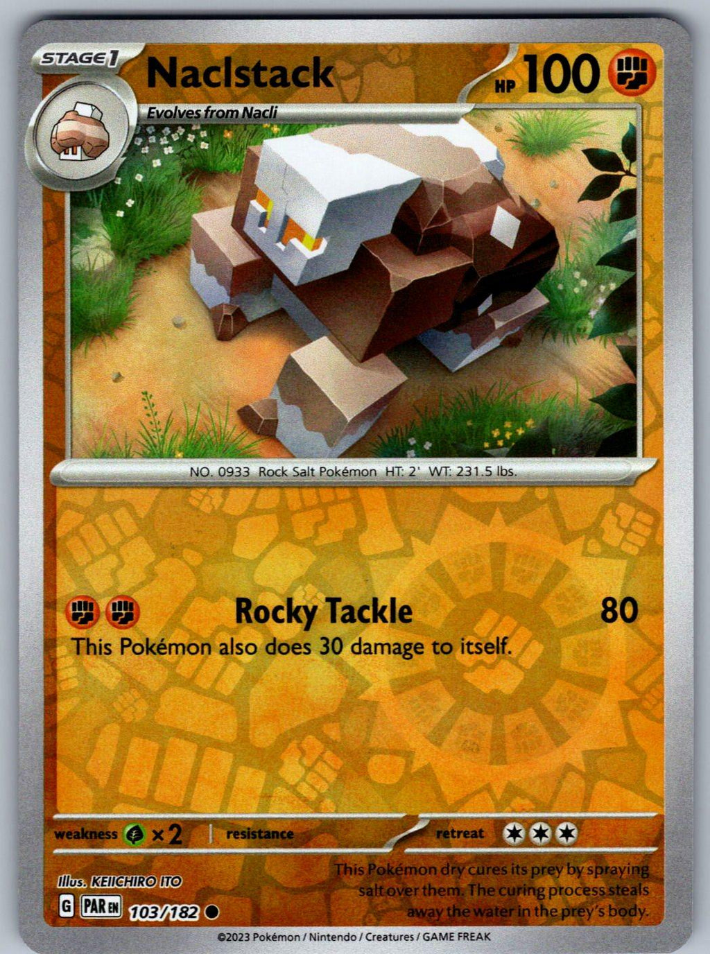 Naclstack 103/182 Paradox Rift Pokemon Reverse Holo
