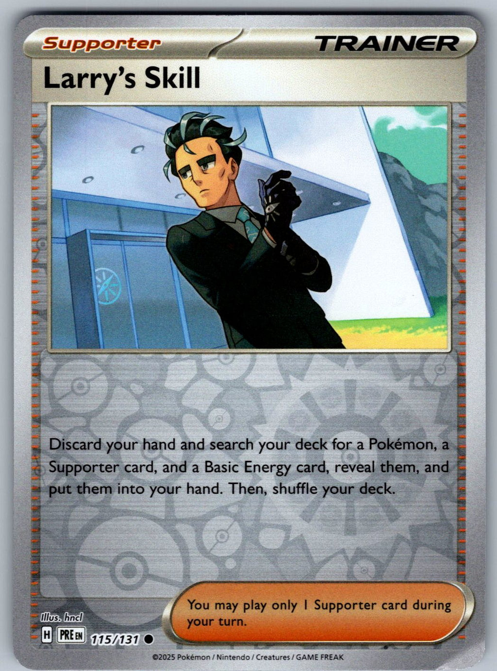 Larry's Skill 115/131 Prismatic Evolutions Pokemon Reverse Holo