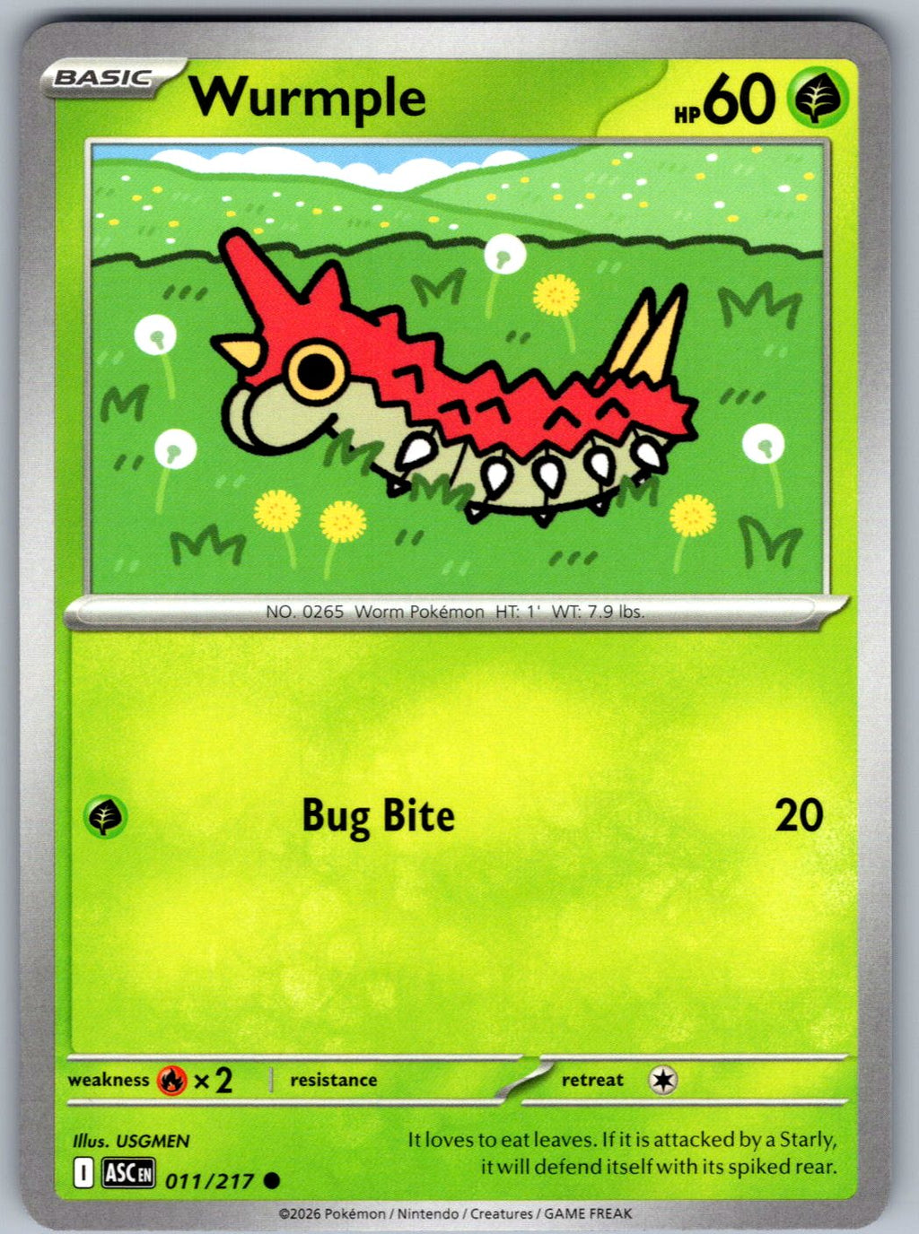Wurmple 011/217 Ascended Heroes Pokemon
