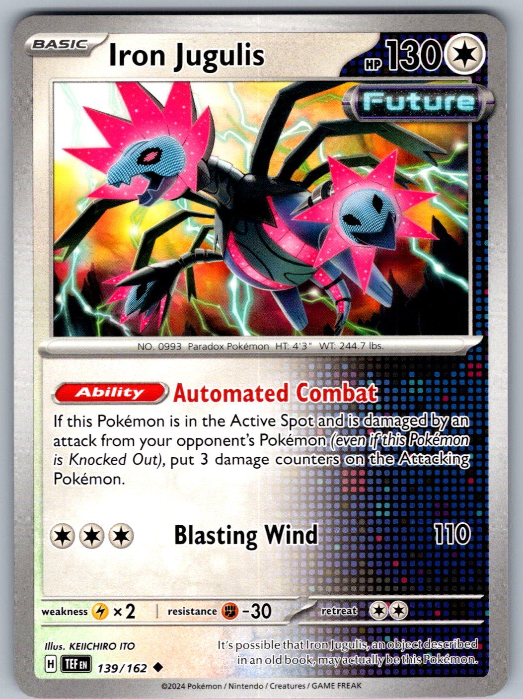 Iron Jugulis 139/162 Trick or Trade BOOster 2024 Pokemon
