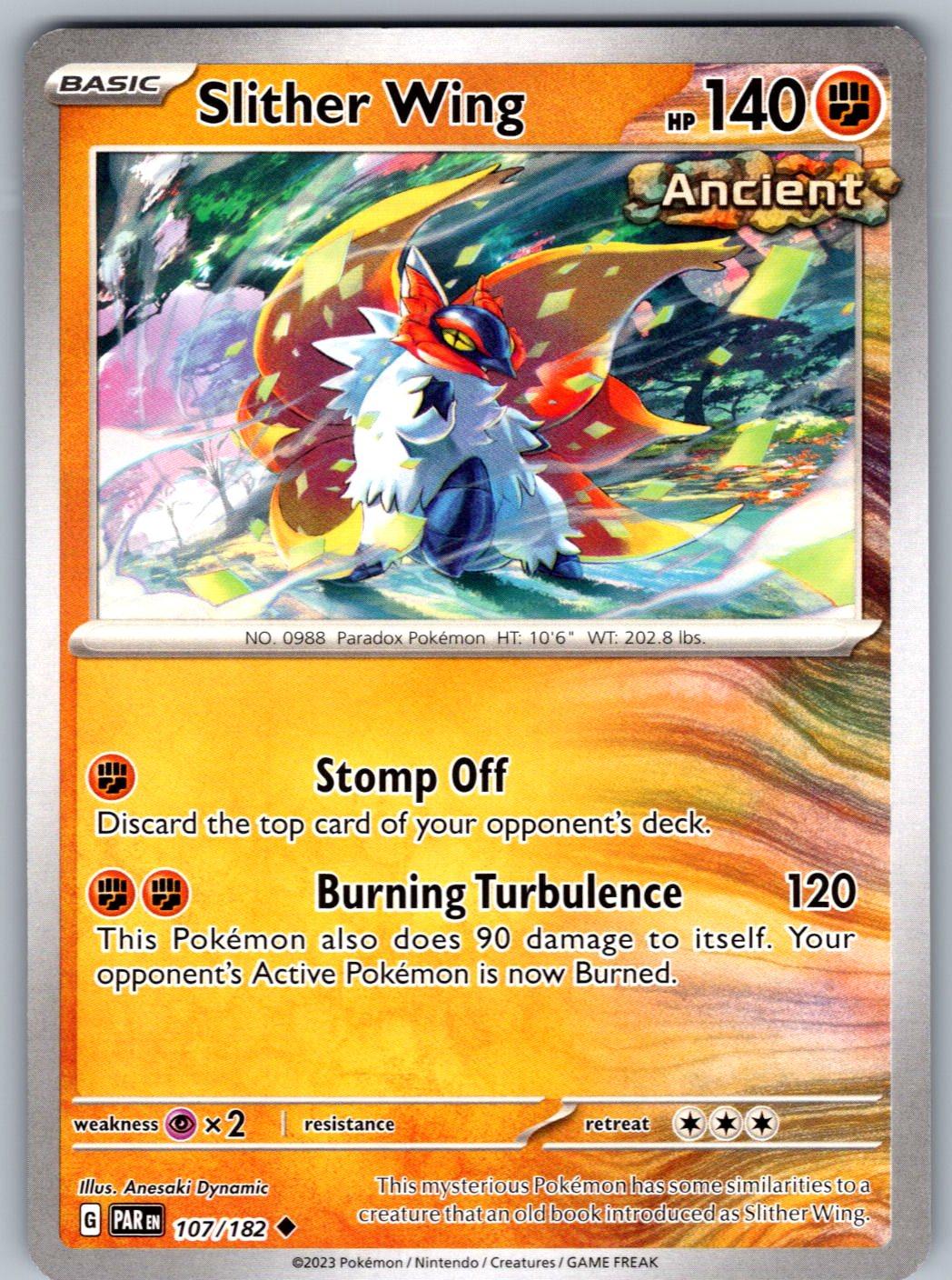 Slither Wing 107/182 Paradox Rift Pokemon