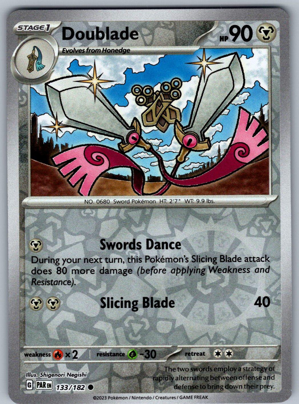 Doublade 133/182 Paradox Rift Pokemon Reverse Holo