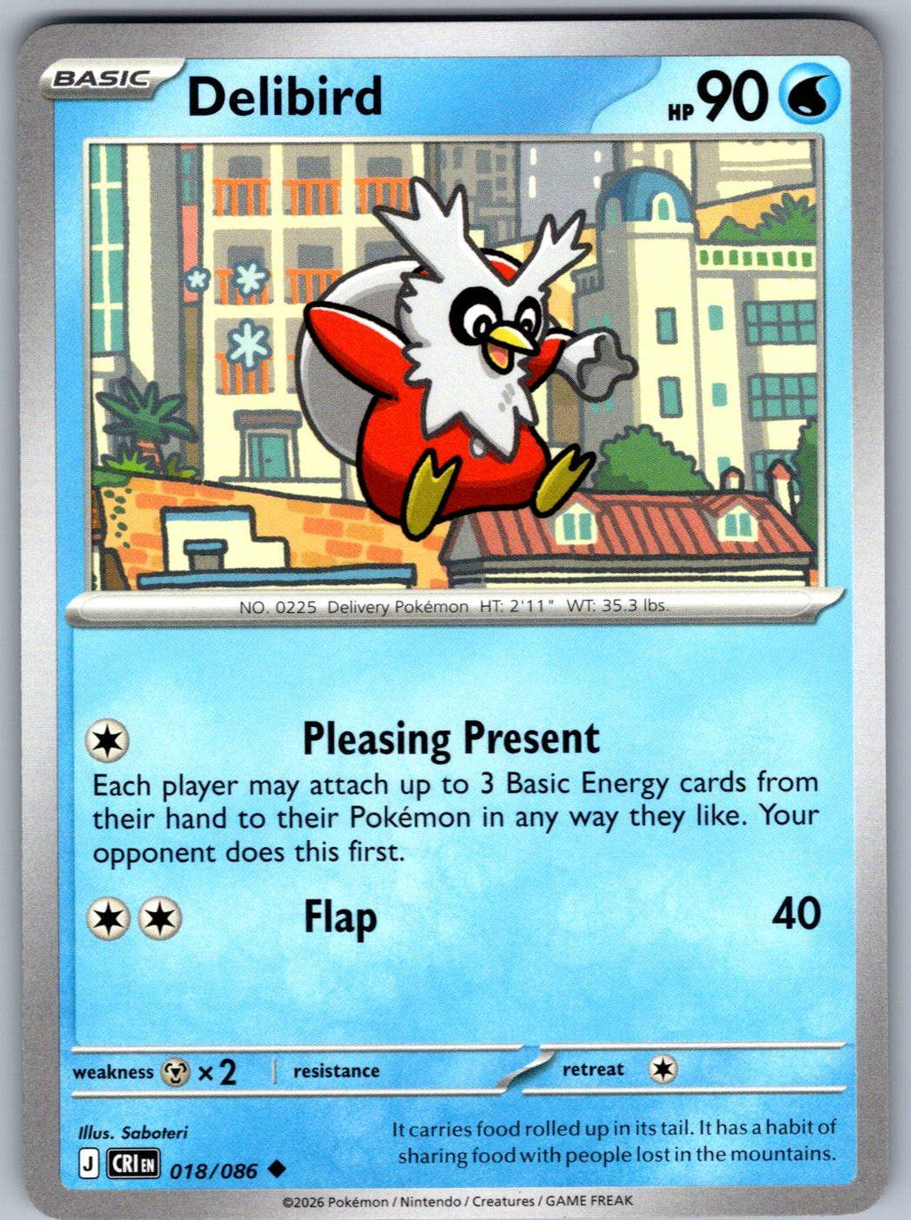 Delibird 018/086 Chaos Rising Pokemon
