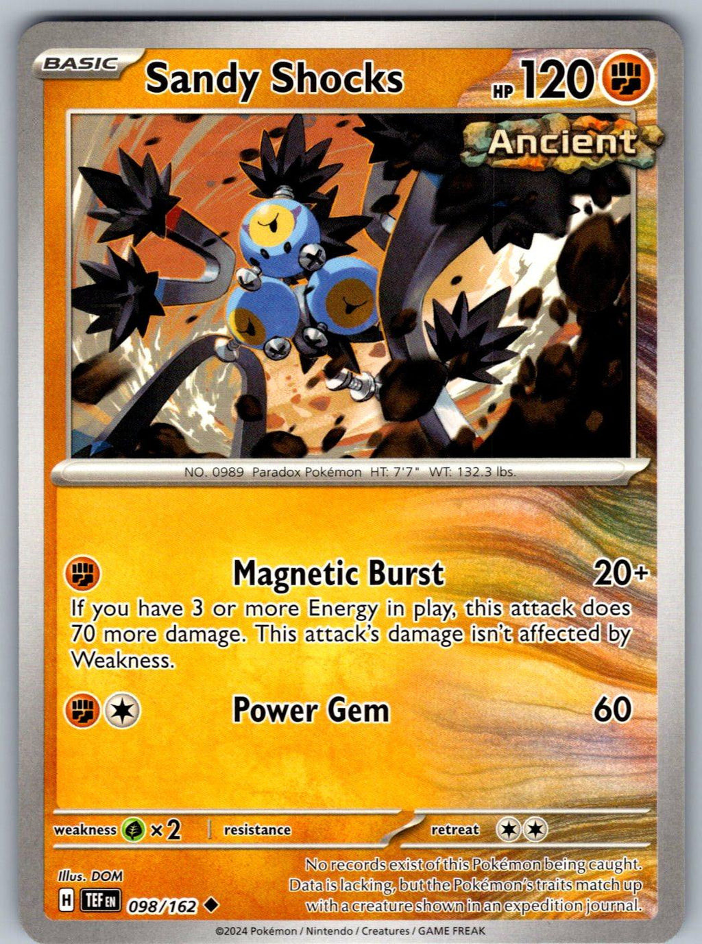Sandy Shocks 098/162 Temporal Forces Pokemon