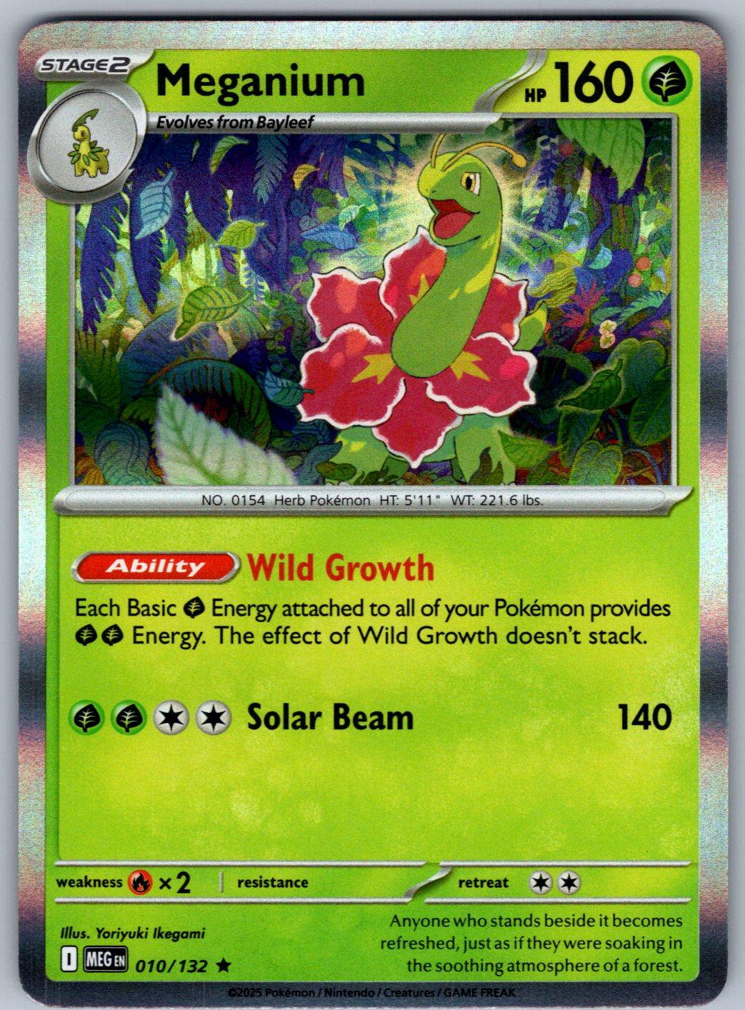 Meganium 010/132 Mega Evolution Pokemon Holo