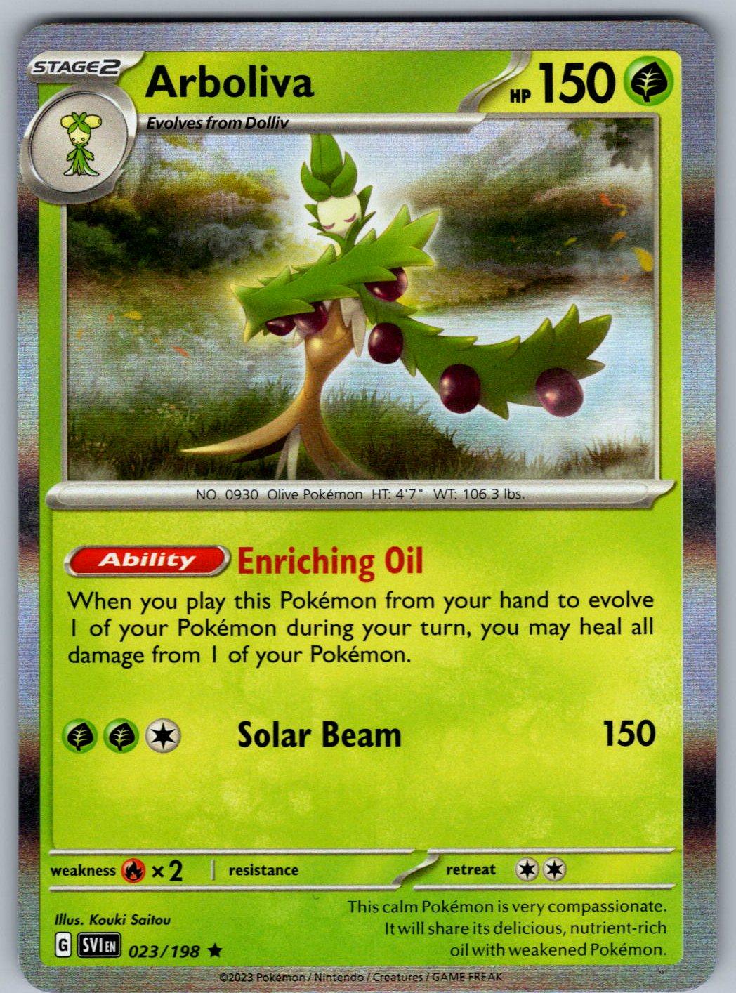 Arboliva 023/198 Scarlet & Violet Pokemon Holo