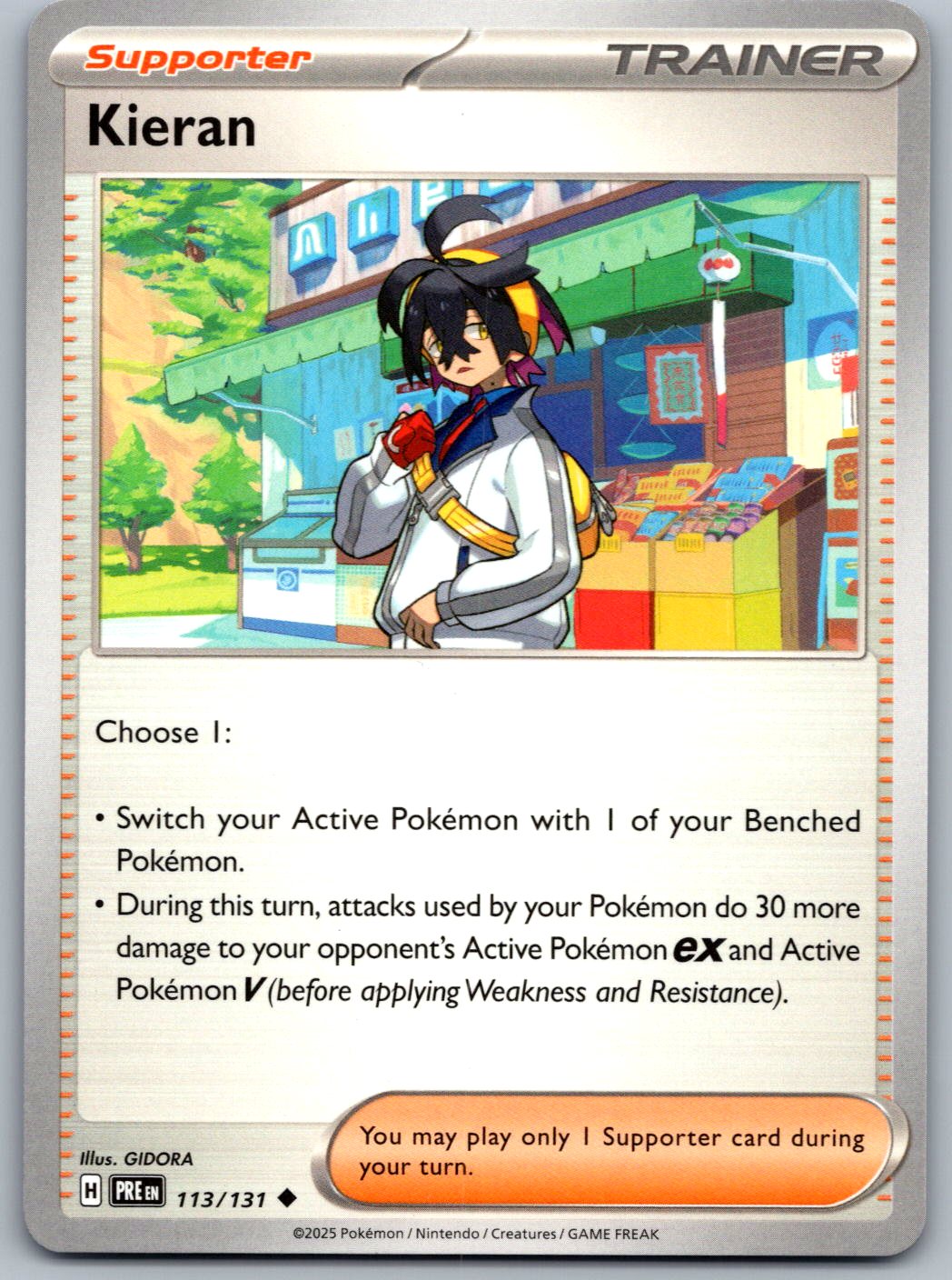Kieran 113/131 Prismatic Evolutions Pokemon