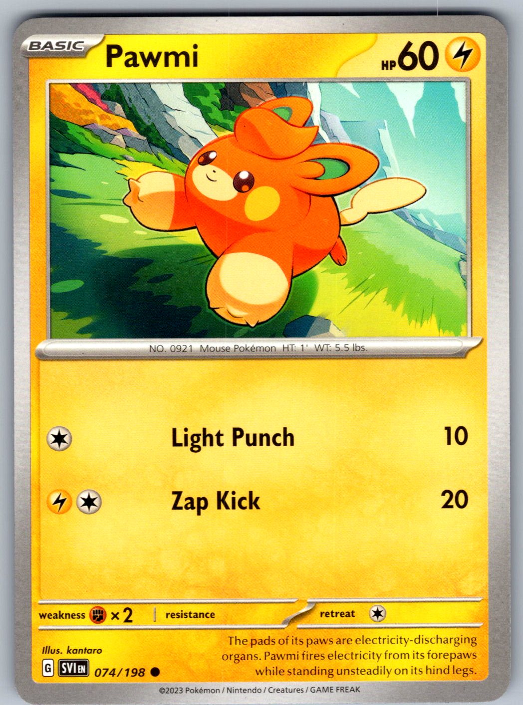Pawmi 074/198 Scarlet & Violet Pokemon