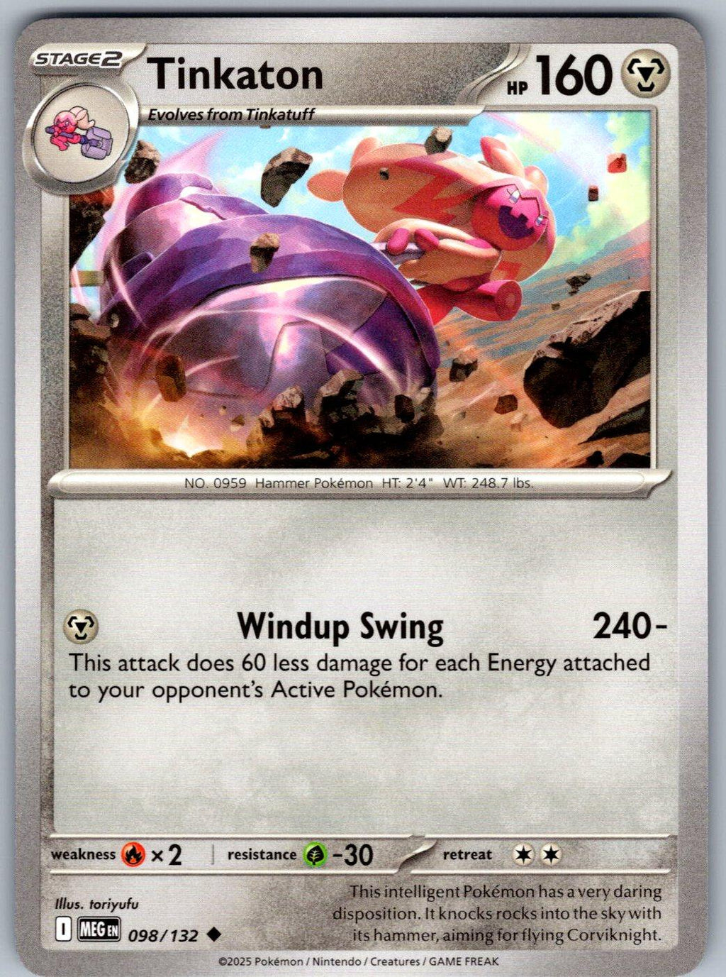 Tinkaton 098/132 Mega Evolution Pokemon